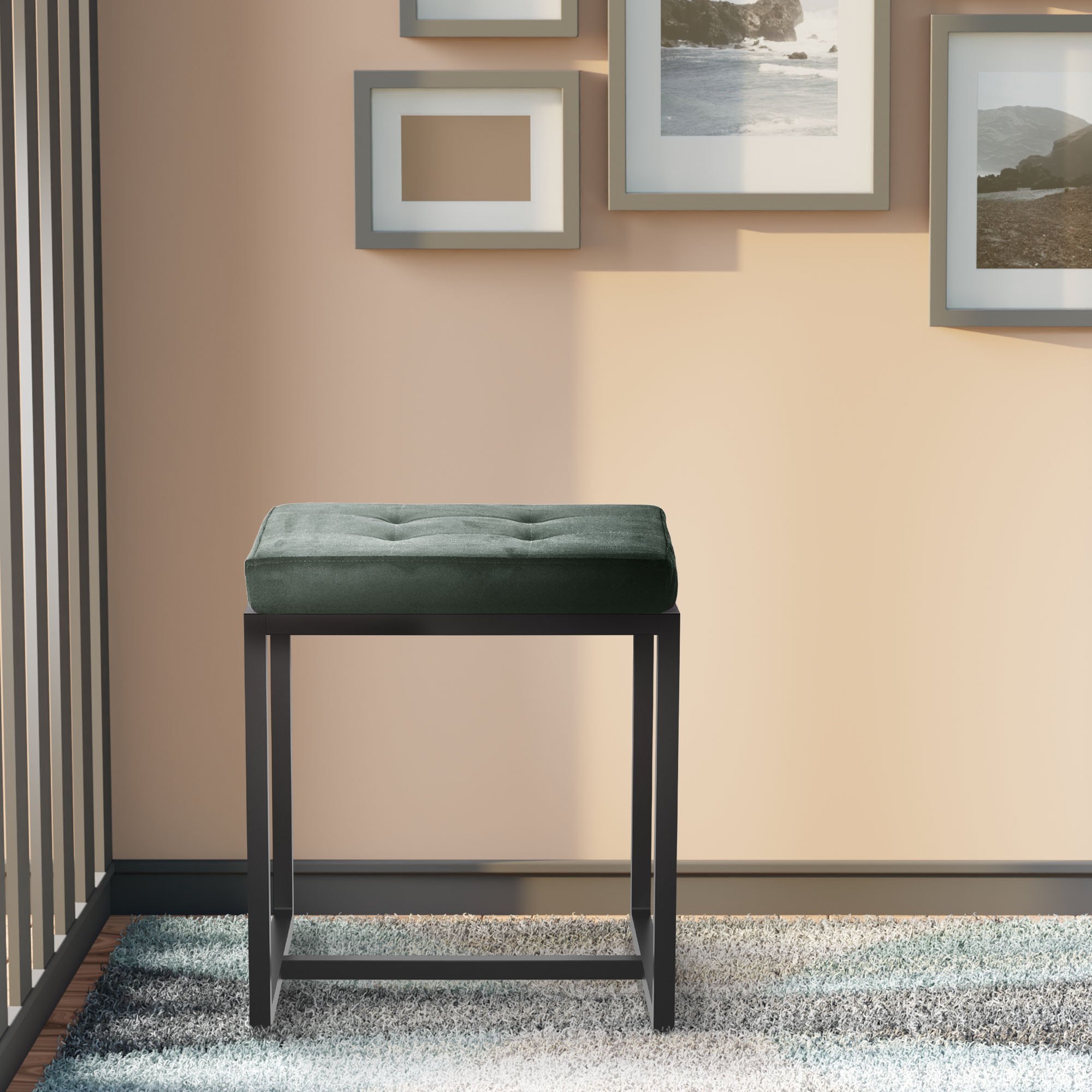 Pouf Barci avec structure noire