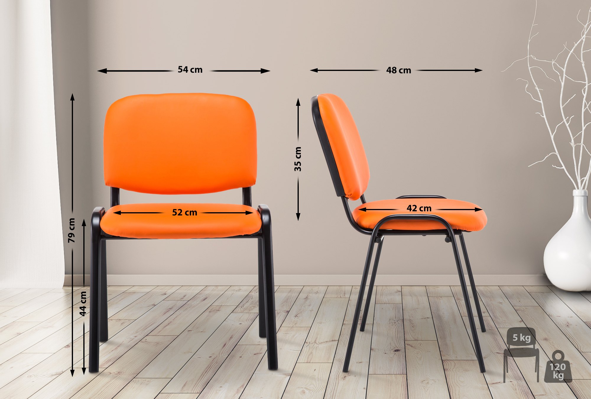Chaise Visiteur Ken similicuir