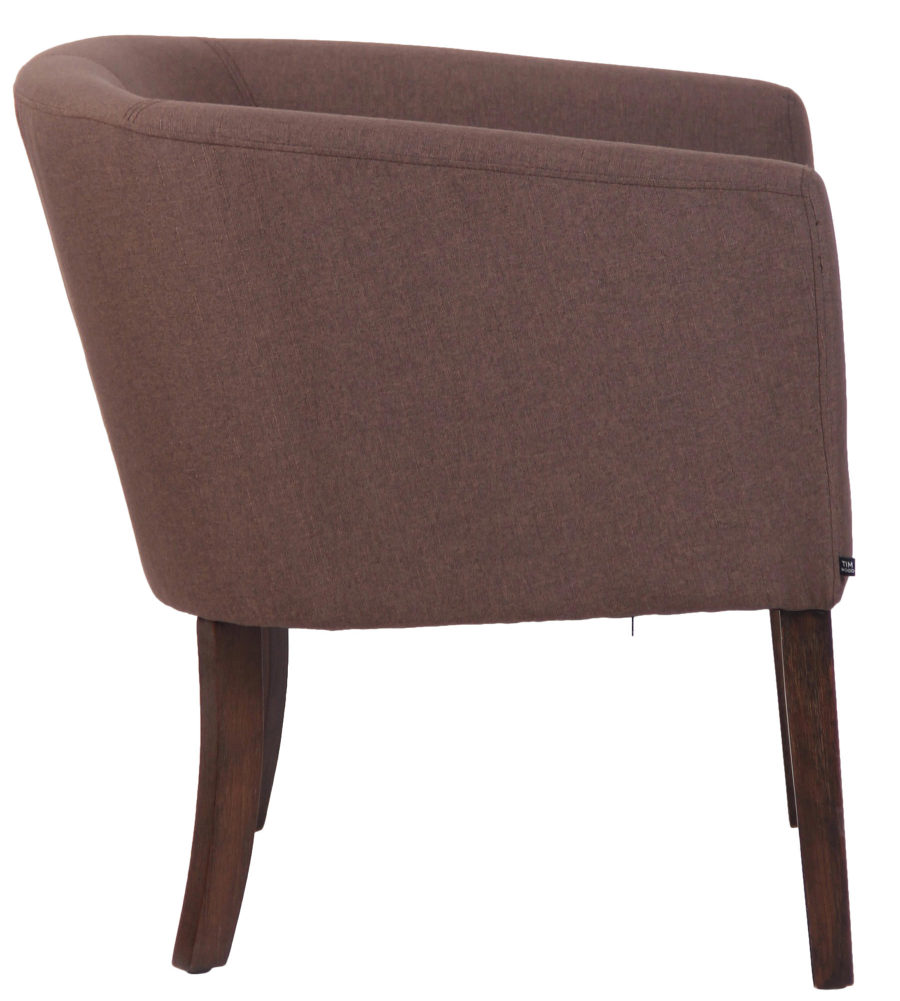 Fauteuil design et confortable Nemea en Tissu avec Pieds en Bois de caoutchouc