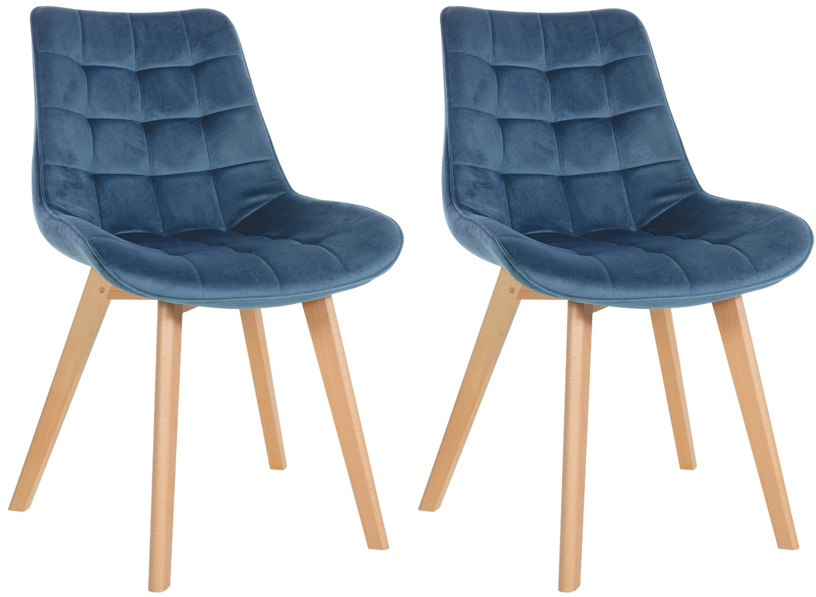Lot de 2 chaises Brook velours