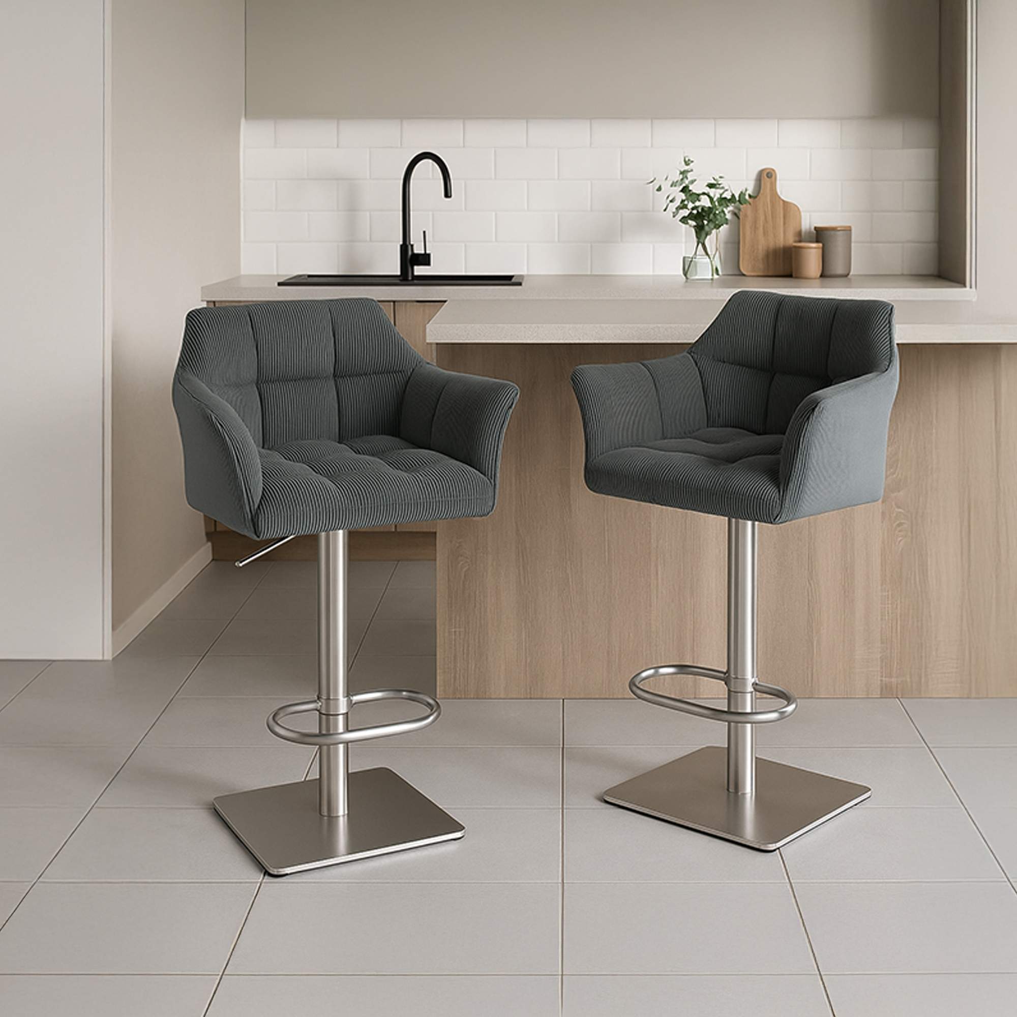 Tabouret de bar Damaso Cord