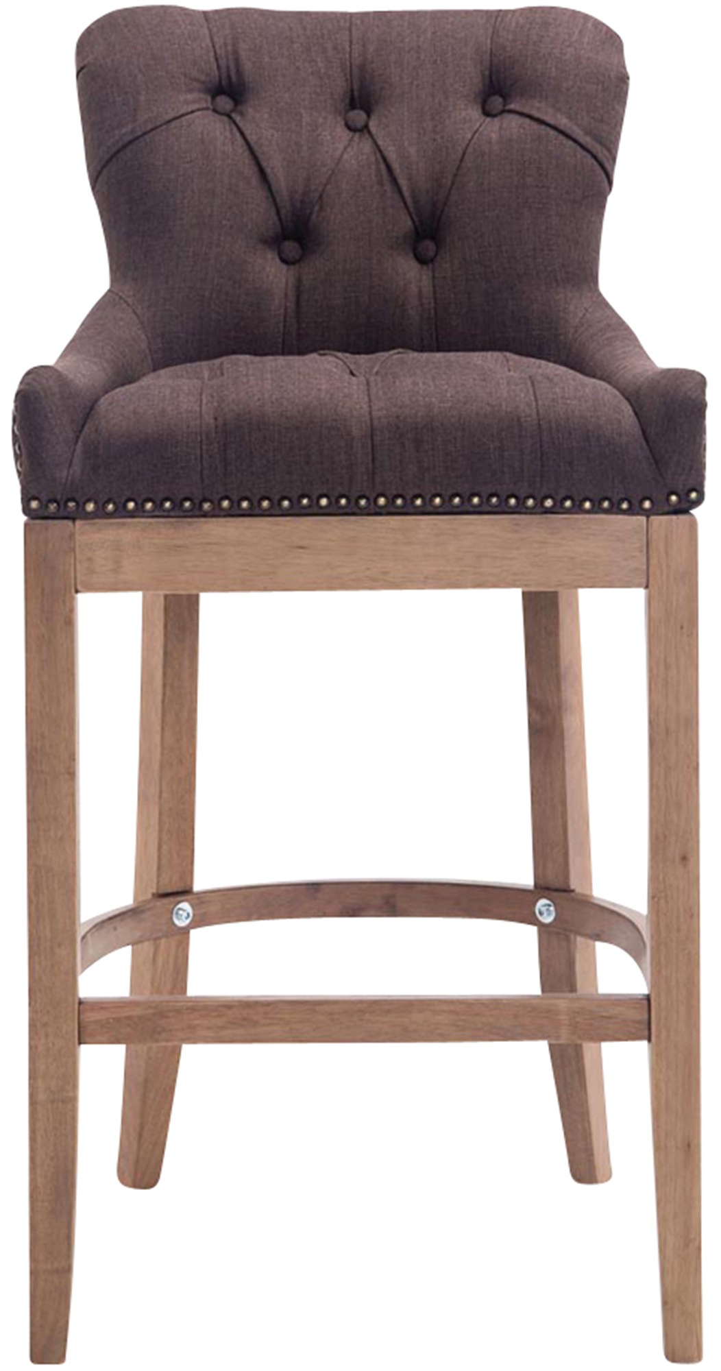 Tabouret de bar Lakewood tissu Piètement antique clair