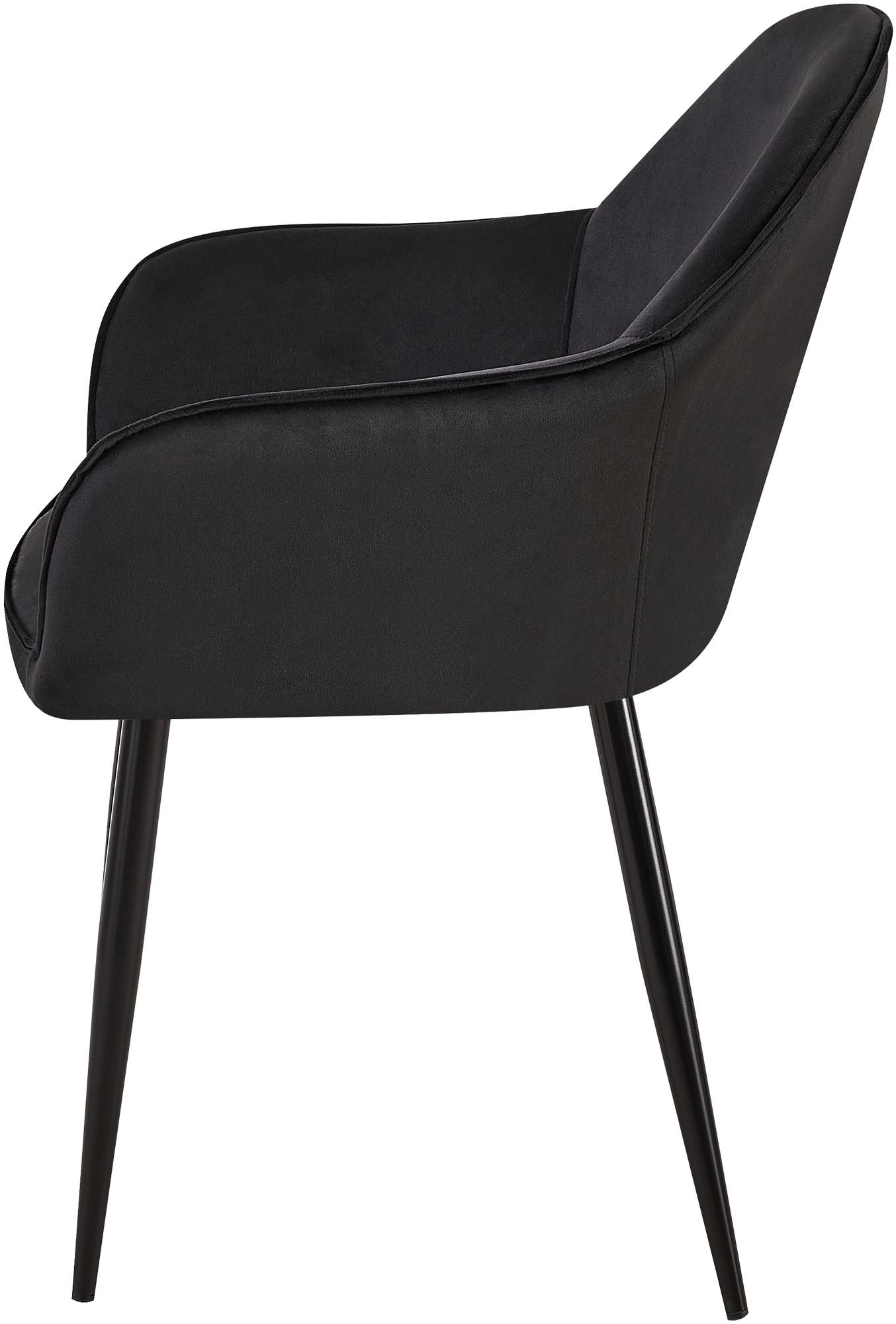 Lot de 2 chaises de salle à manger Boise velours