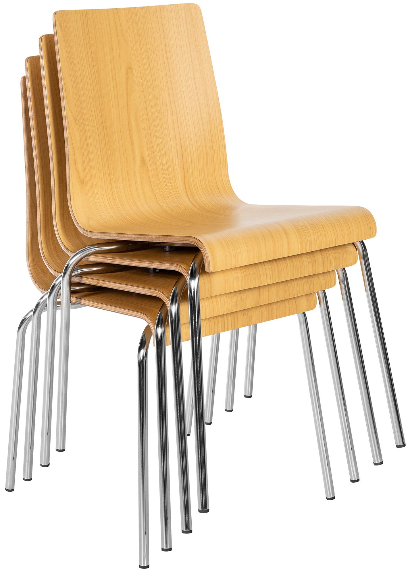 Lot de 4 chaises empilables Gahanna