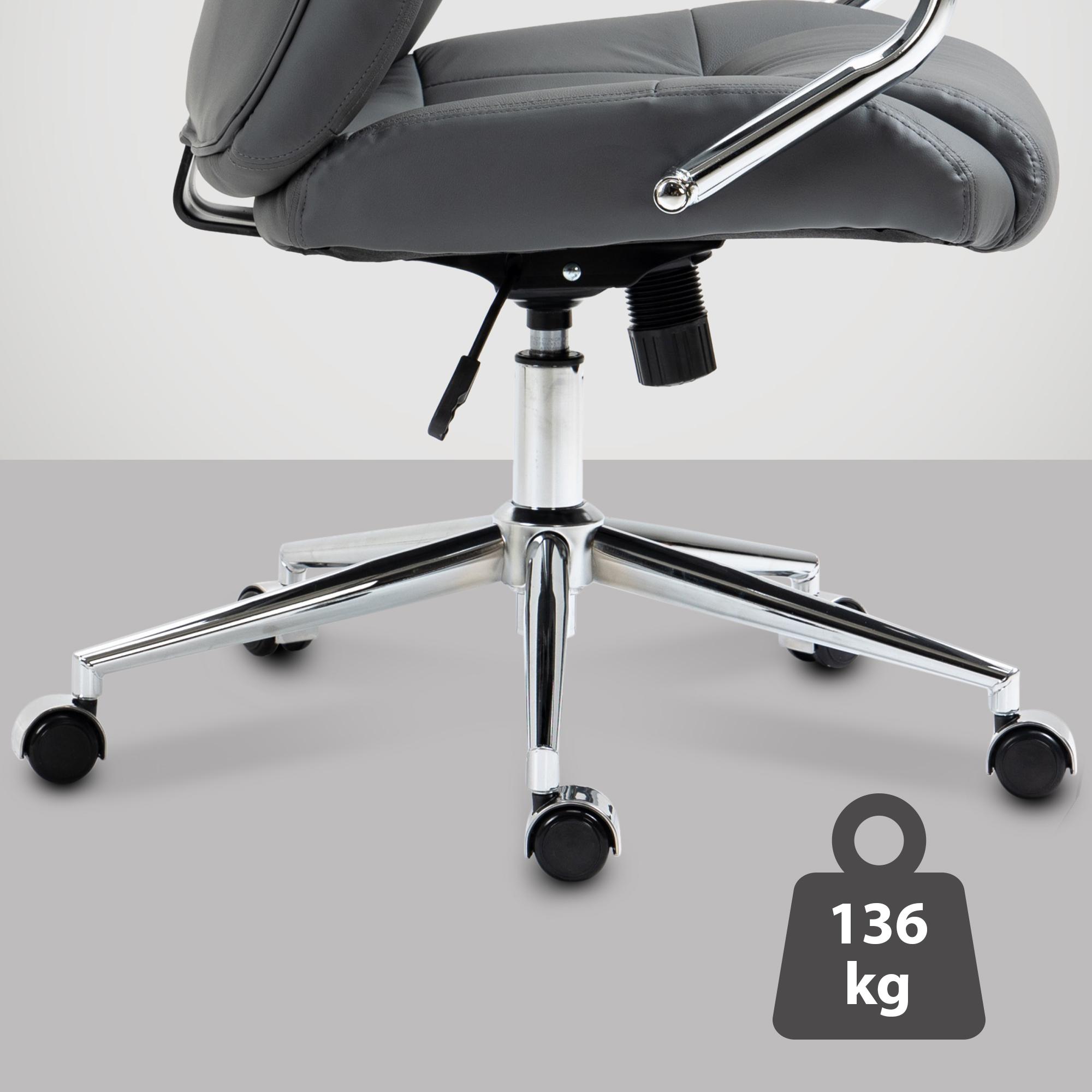 Chaise de bureau Salford cuir véritable