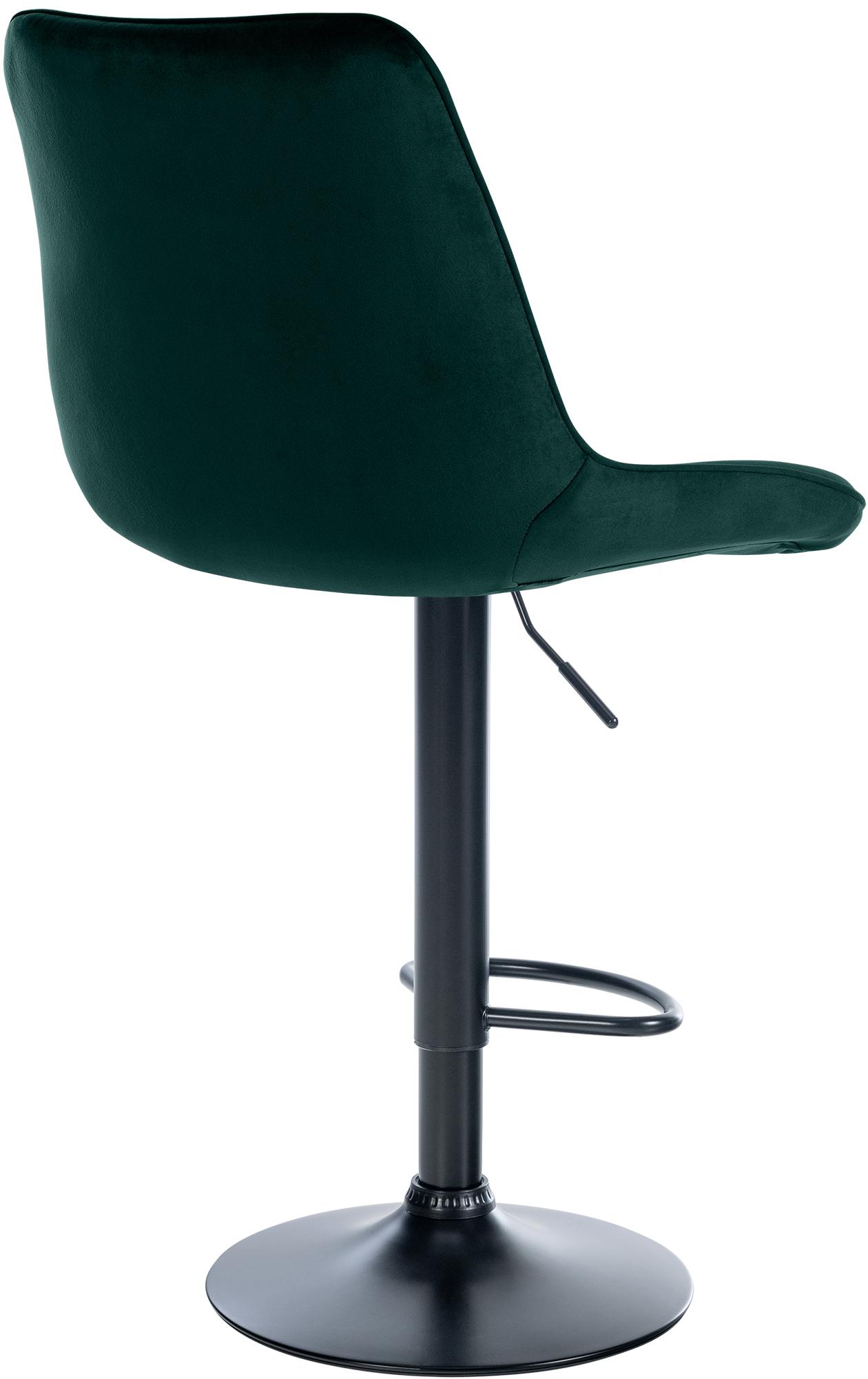 Lot de 2 tabourets de bar Toni velours