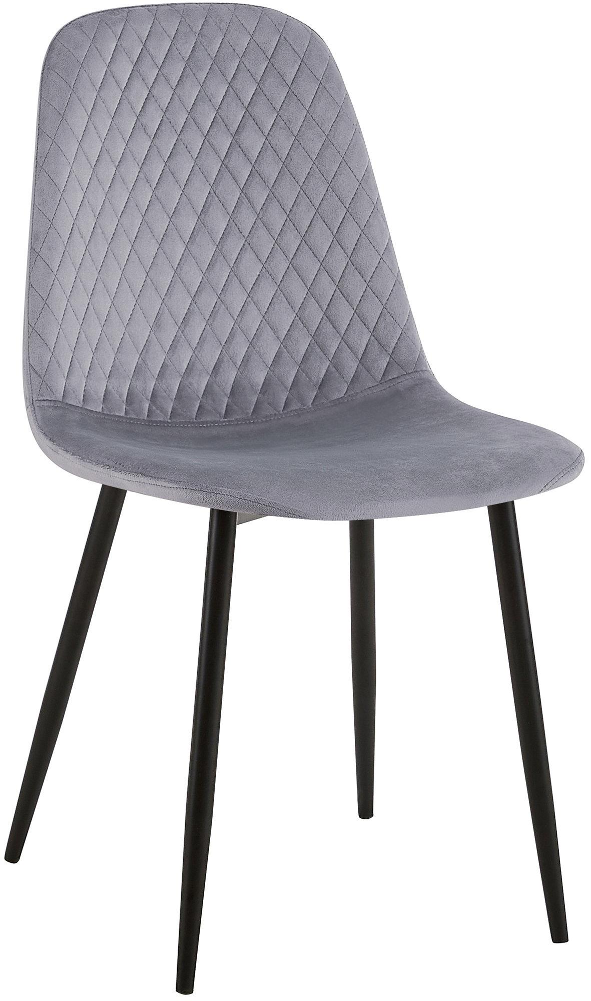 Lot de 4 Chaises de salle à manger Giverny avec Piètement en métal noir