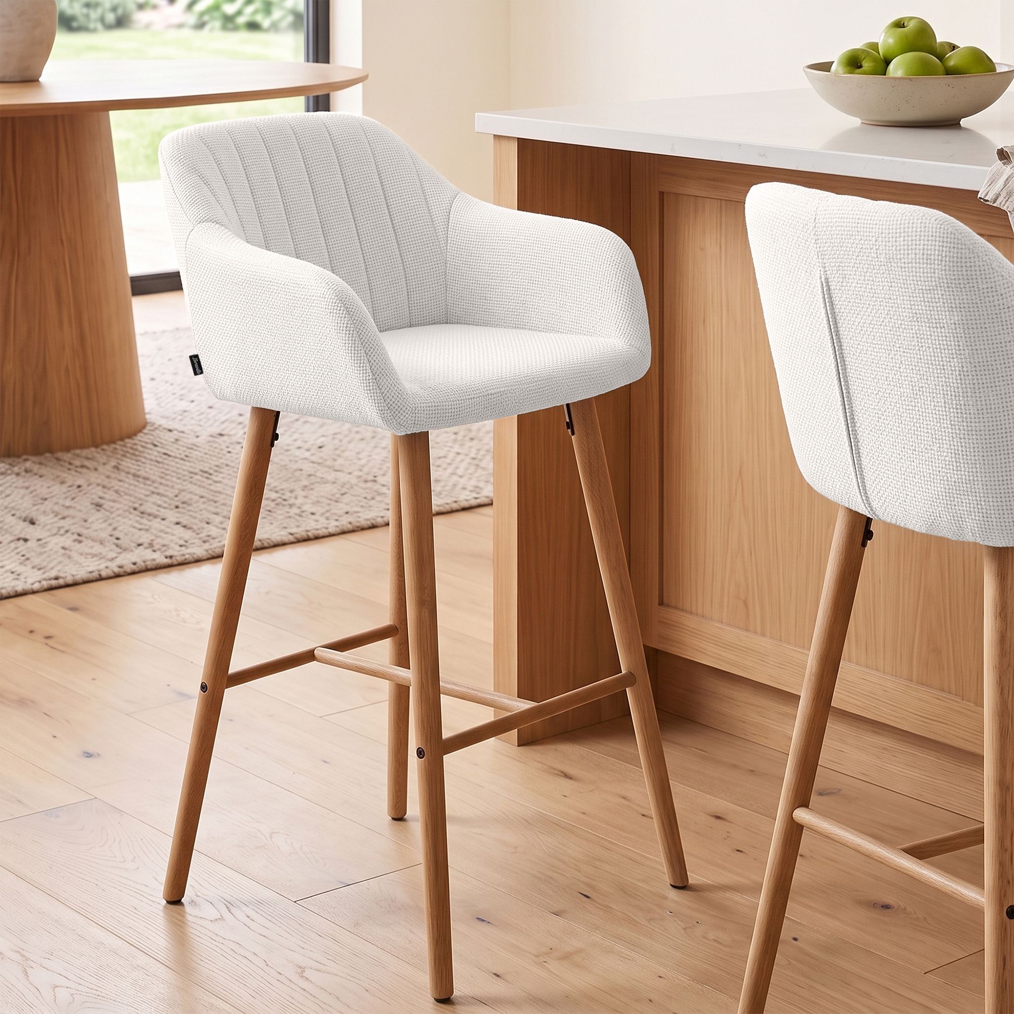 Tabouret de bar Ando tissu