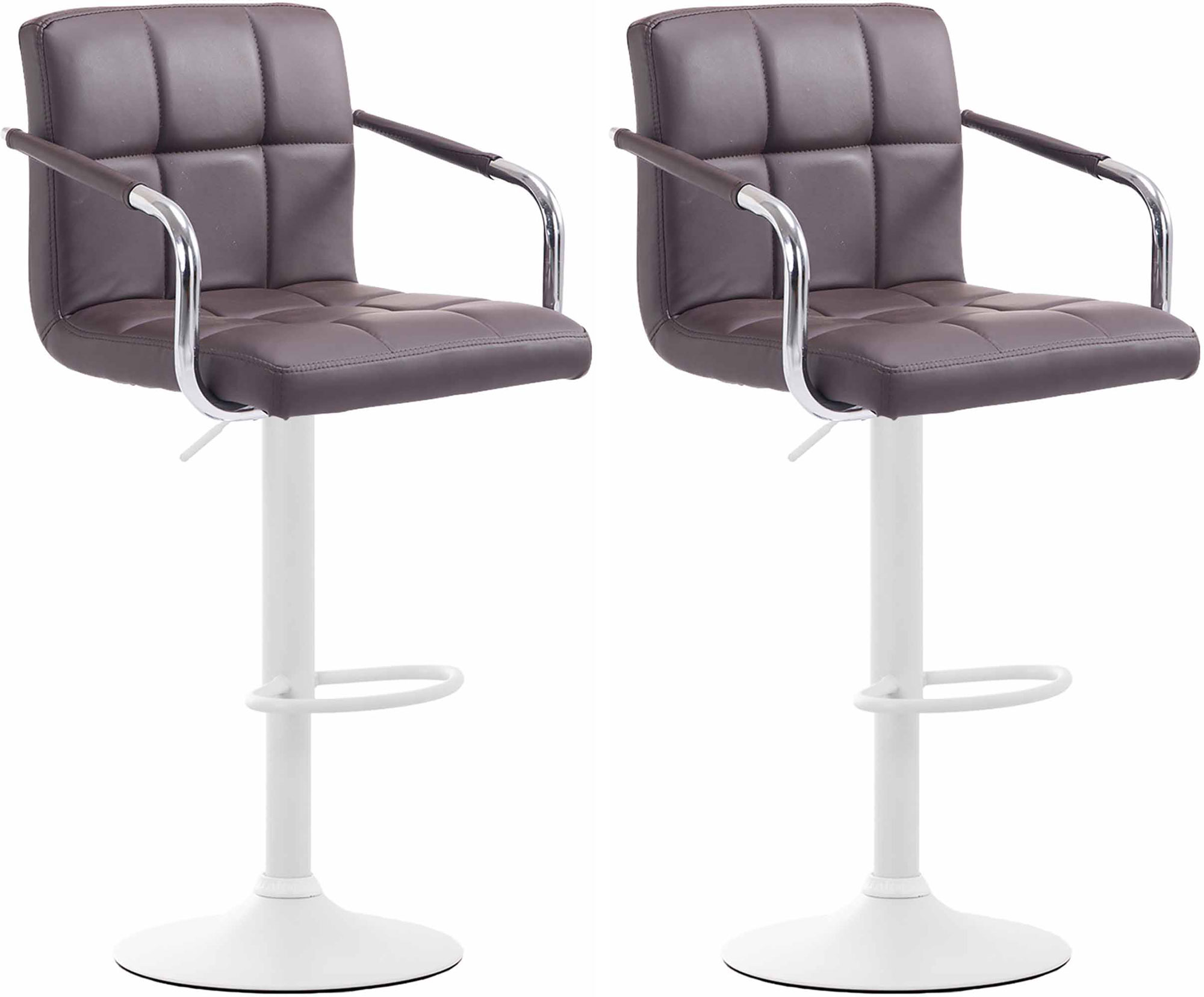 Lot de 2 Tabourets de Bar Lucy  V2 en Similicuir