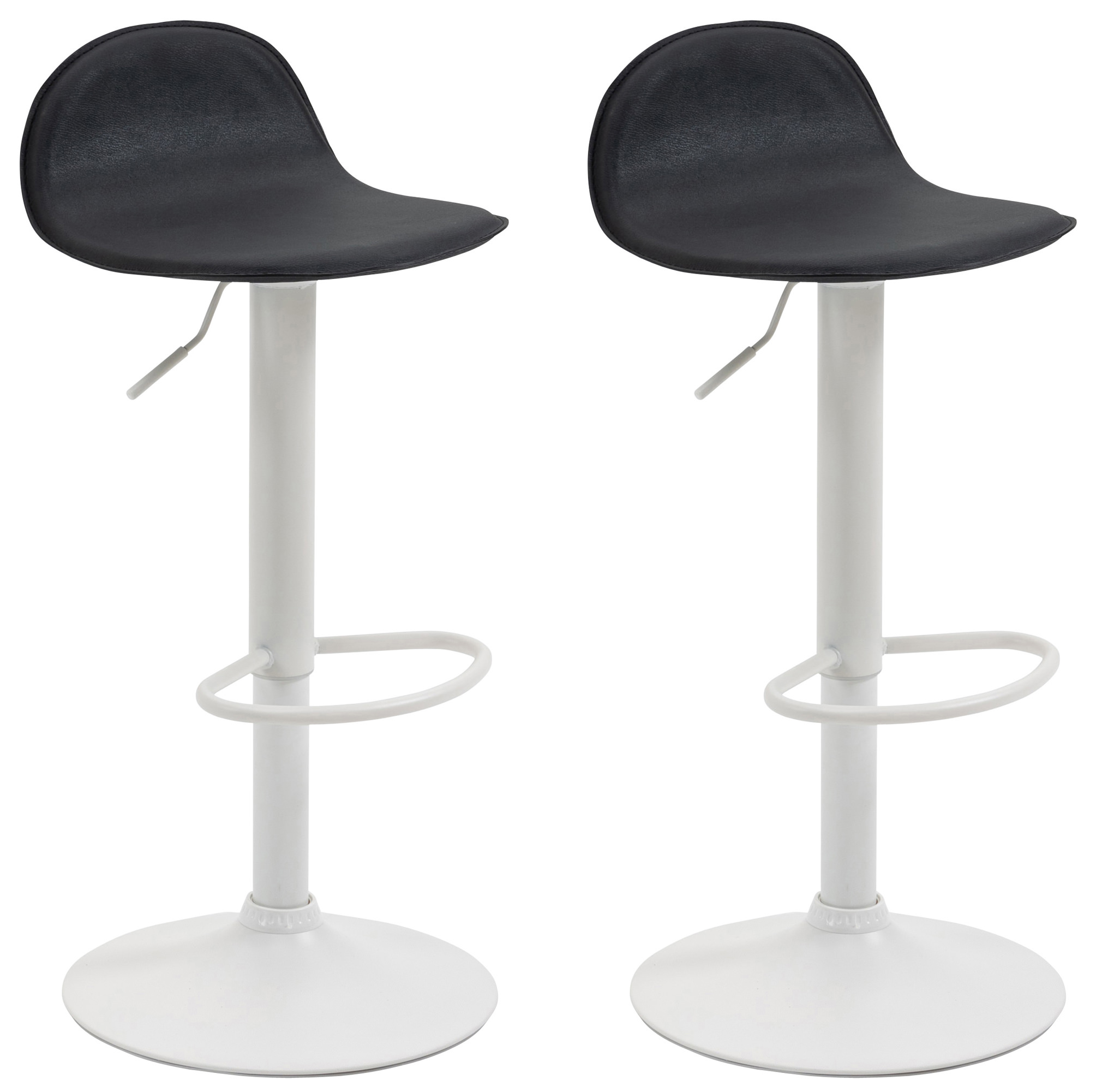 Lot de 2 tabourets de bar design Lana V2 similicuir