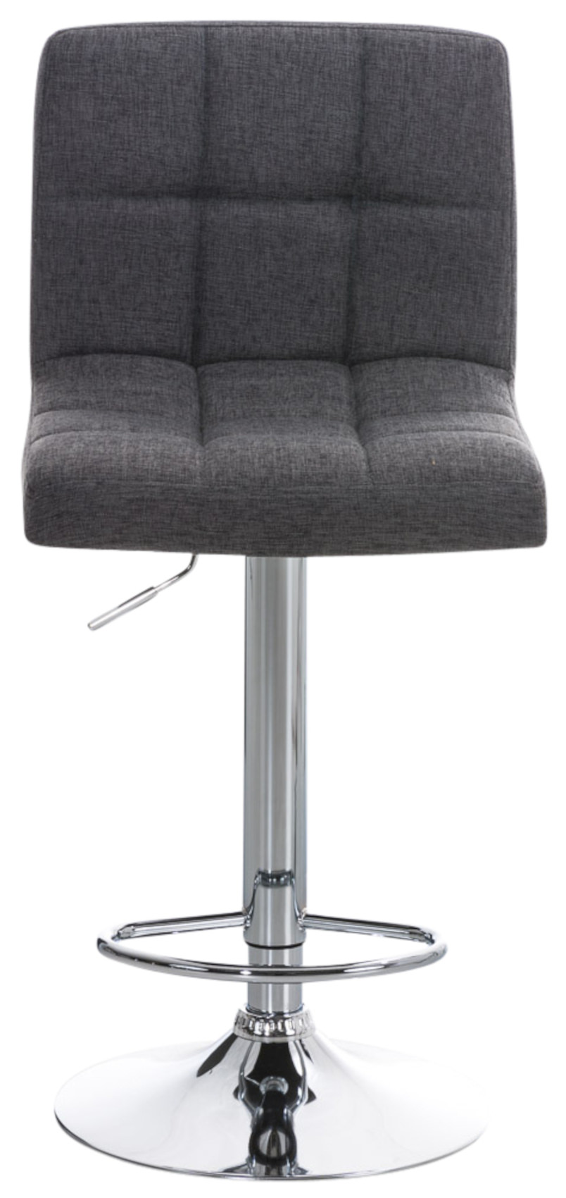 Lot de 2 Tabourets de bar Peru en Tissu Piètement Métal Pivotant et Ajustable
