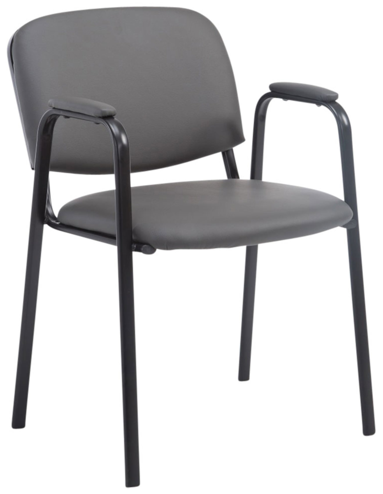Lot de 4 chaises empilables Ken Pro en simili cuir