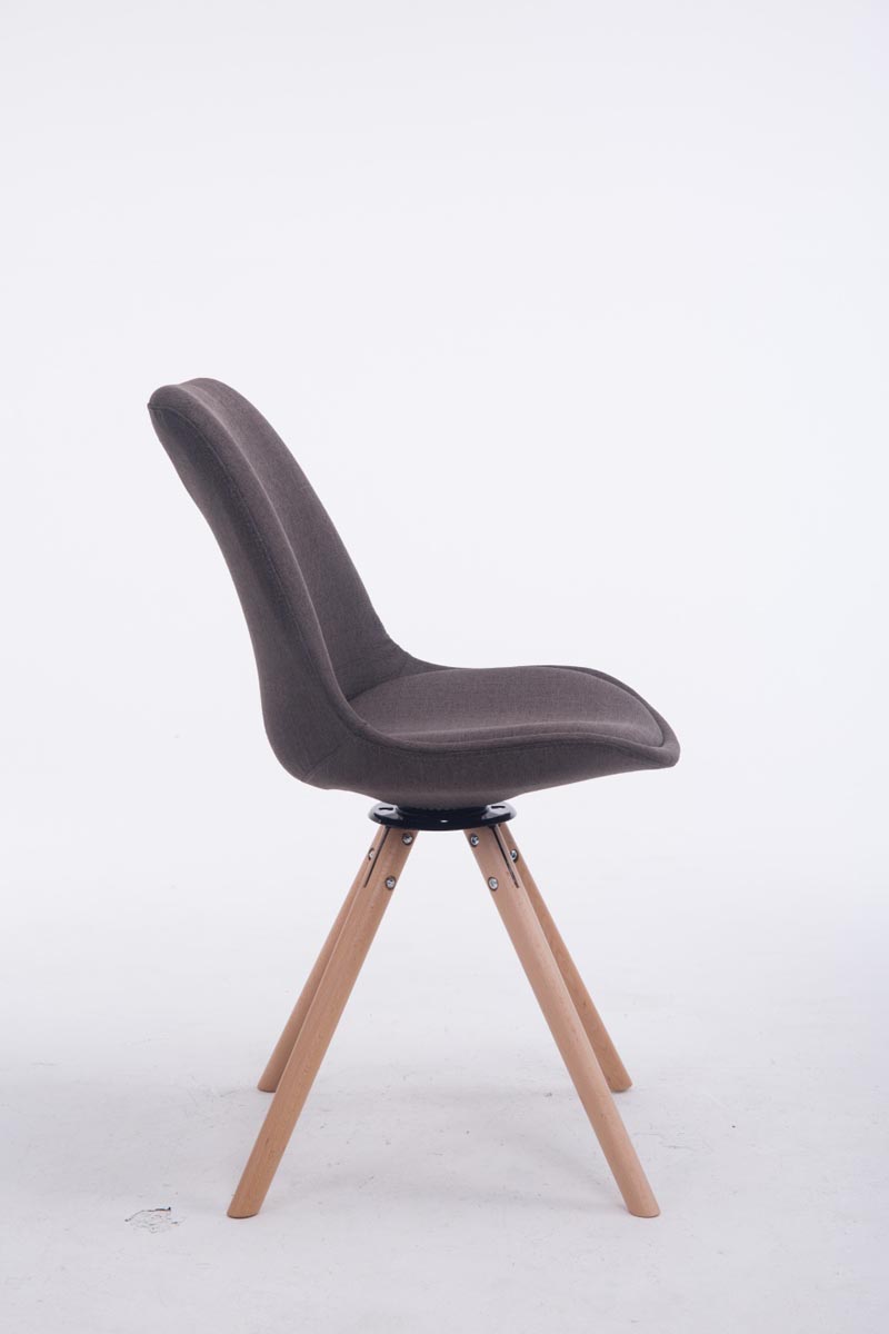 Chaise de salle à manger Troyes Pivotante Tissu Pieds Rond