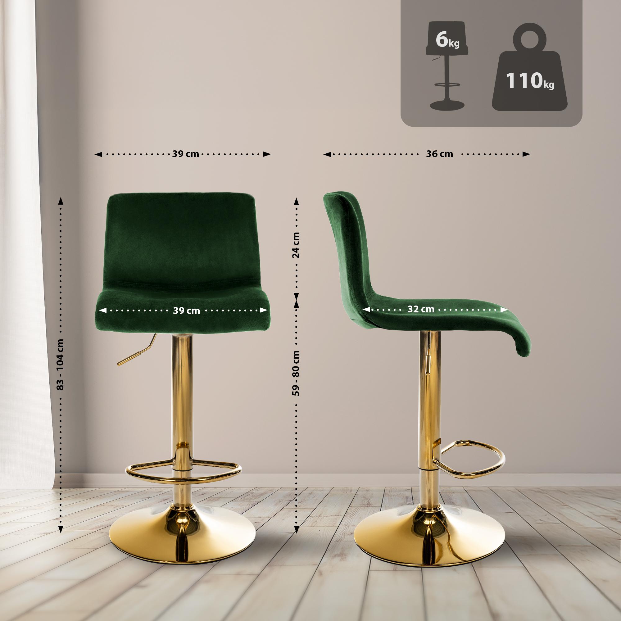 Tabouret de Bar Hover Velours