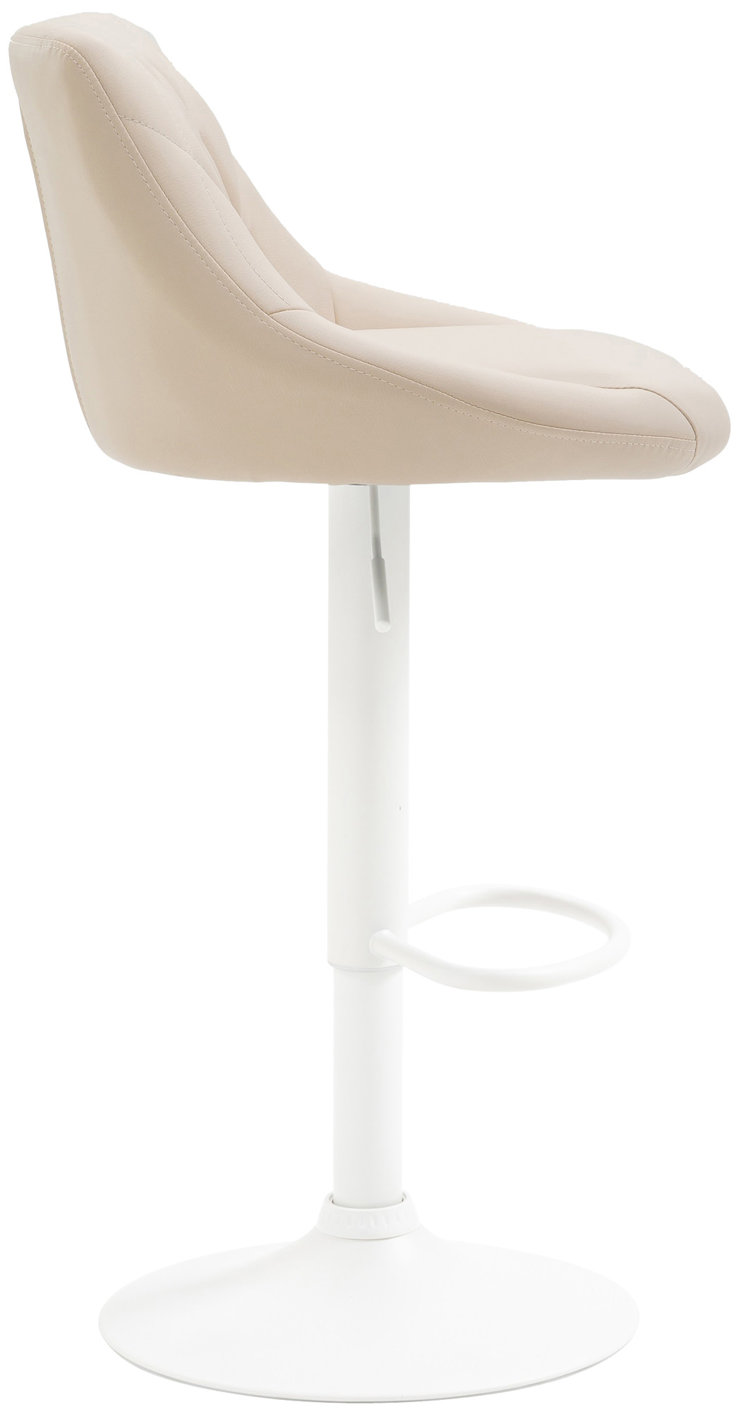 Tabouret de bar Lazio en similicuir avec pied en métal
