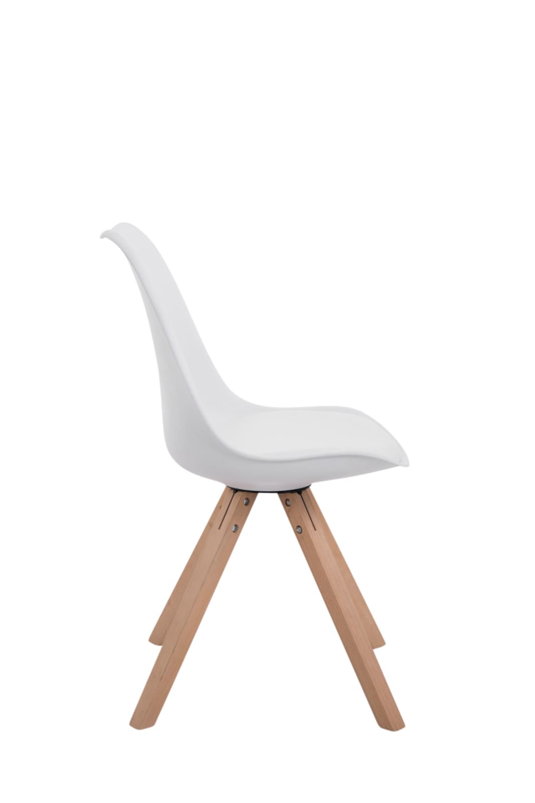 Lot de 4 Chaises de salle à manger Toulouse similicuir Pieds carrés bois