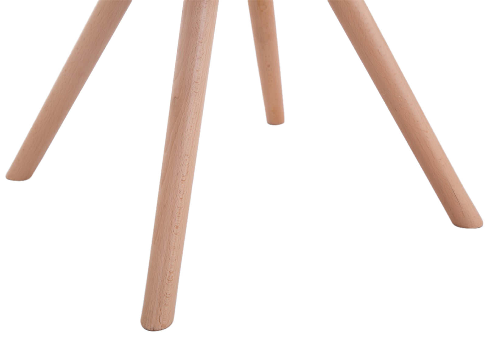 Lot de 4 Chaises de salle à manger Toulouse Tissu Pieds ronds bois