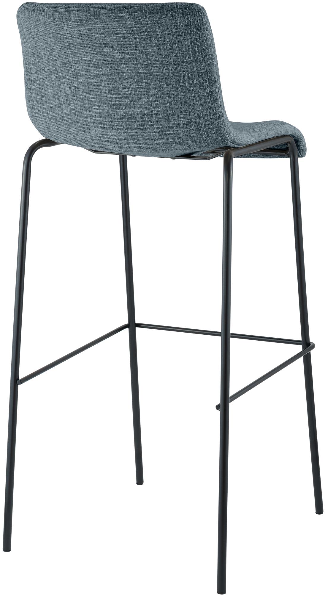Tabouret de bar Hover en tissu avec pied a 4 branches