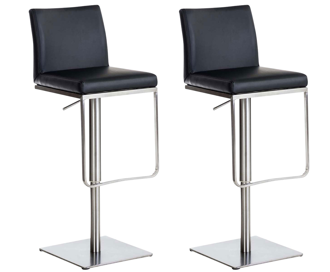 Lot de 2 tabourets de bar Panama recouverts de similicuir