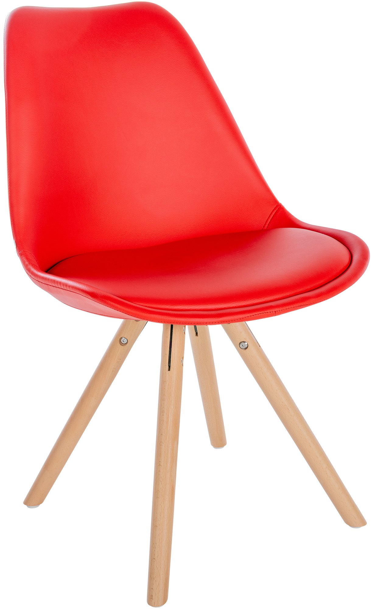 Chaise de salle à manger Sofia en Similicuir avec Pieds en bois
