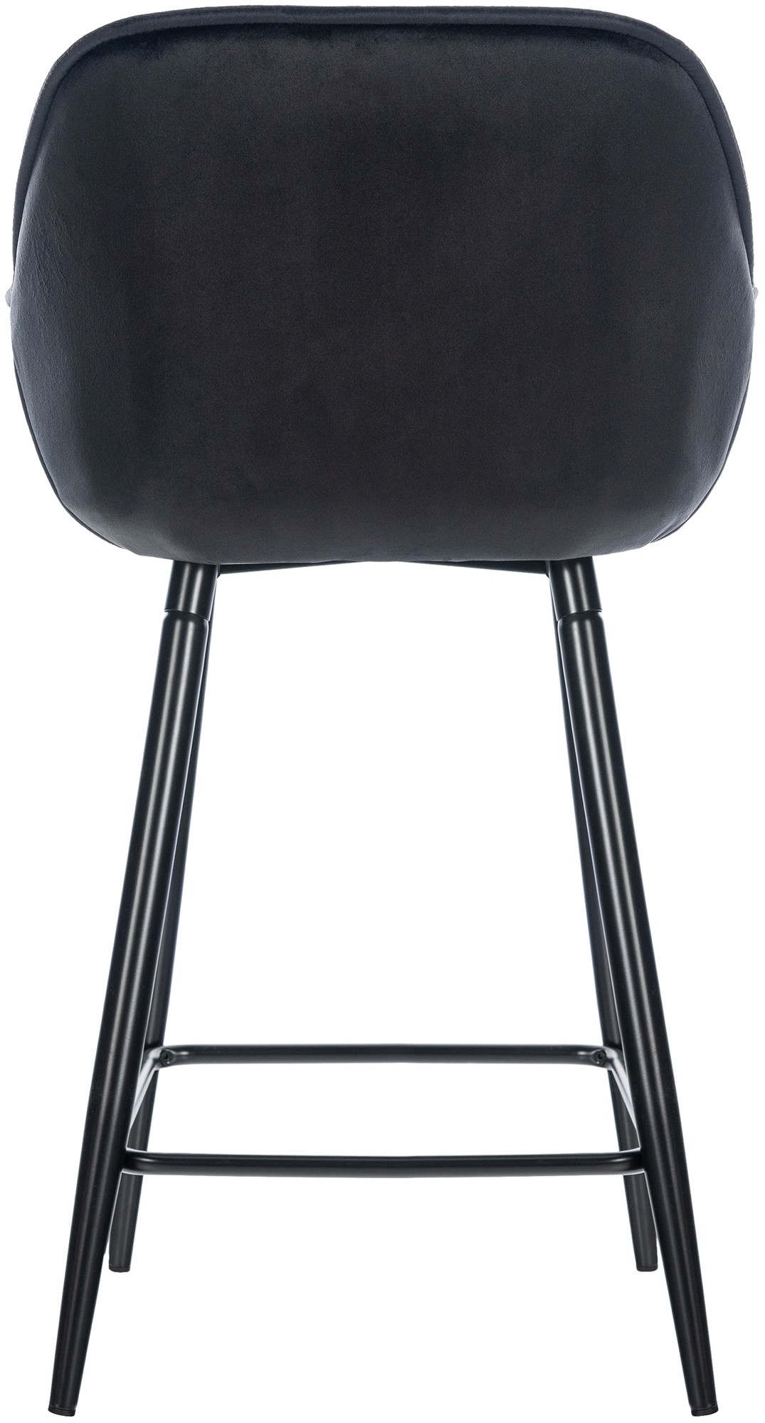 Lot de 2 tabourets de bar Gibson velours hauteur d'assise 76 cm