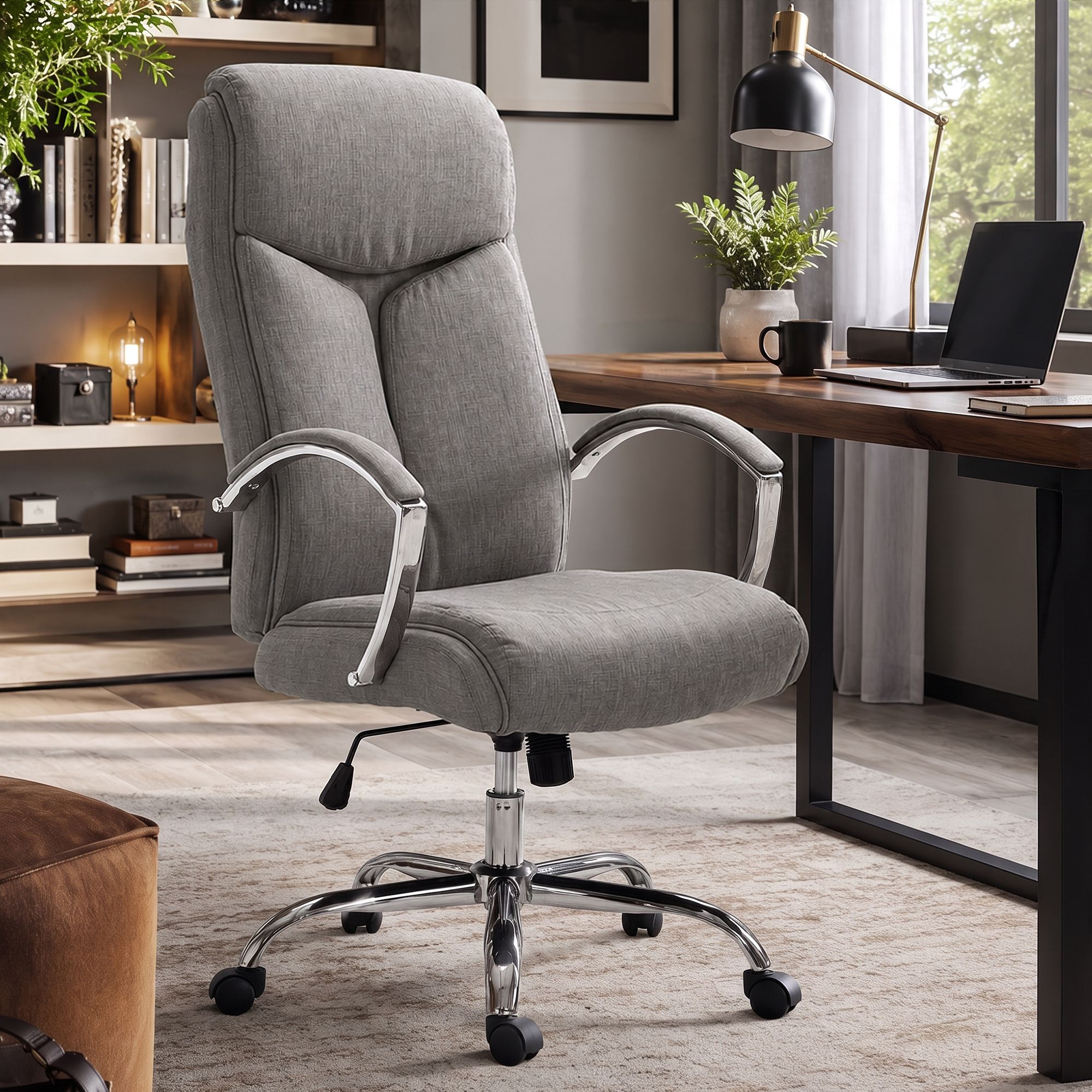 Chaise de bureau Arlen en tissu