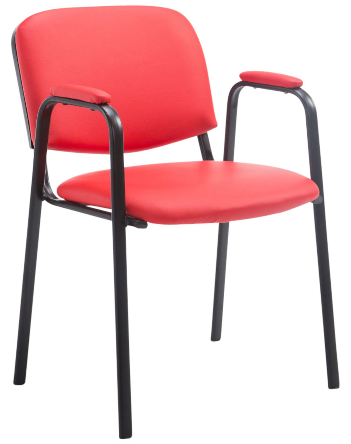 Lot de 4 chaises empilables Ken Pro en simili cuir