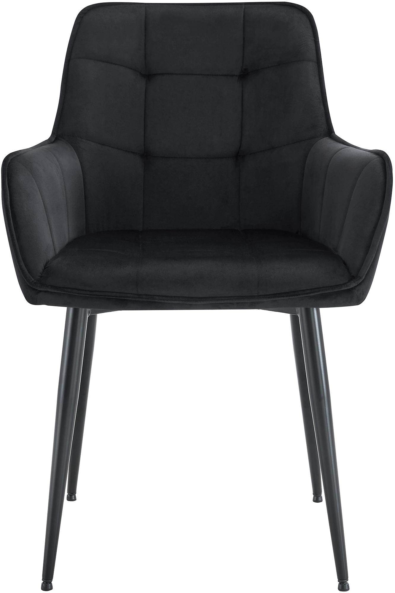 Chaise de salle à manger Ferndale revêtement en velours