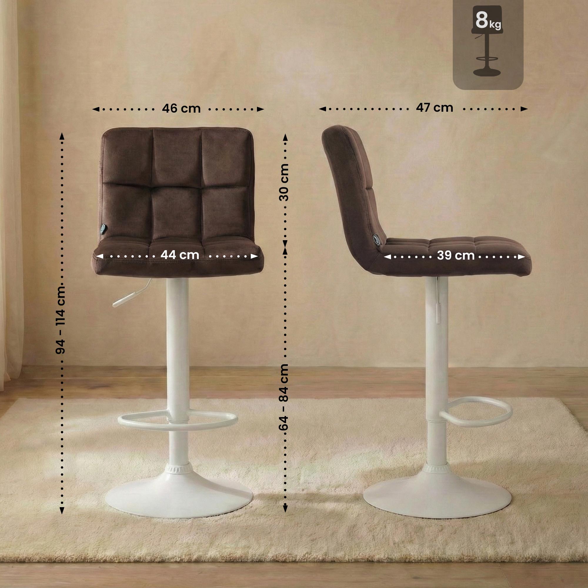 Tabouret de Bar Peru Velours