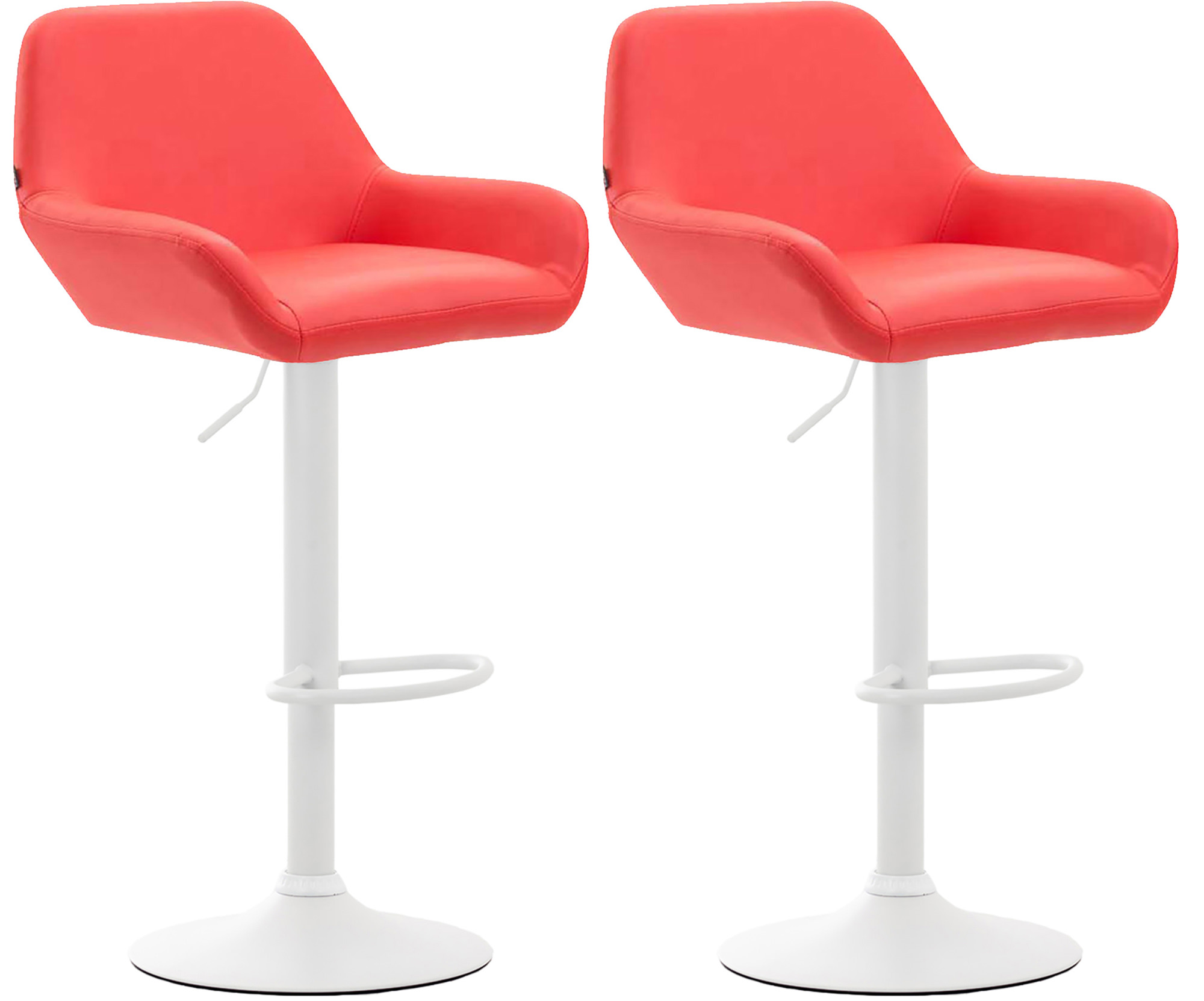 Lot de 2 tabourets de bar Braga en Similicuir