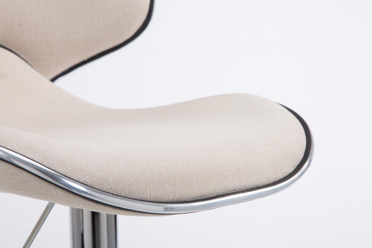 Tabouret de bar Las Vegas V2 en tissu avec pied en métal