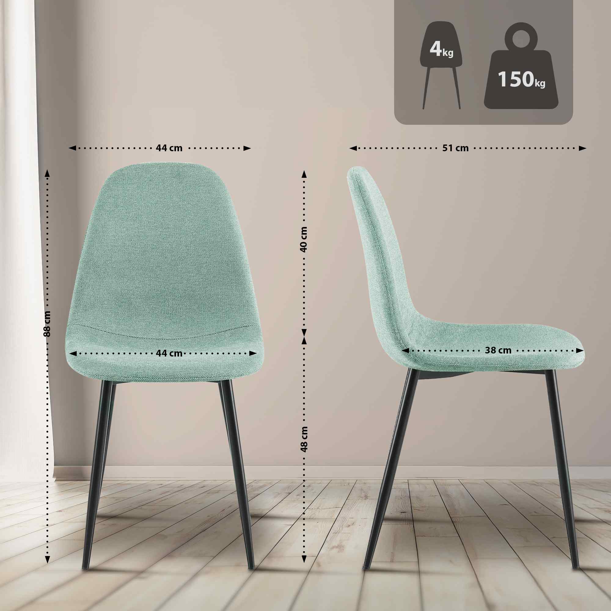 Set de 4 chaises de salle à manger Napier