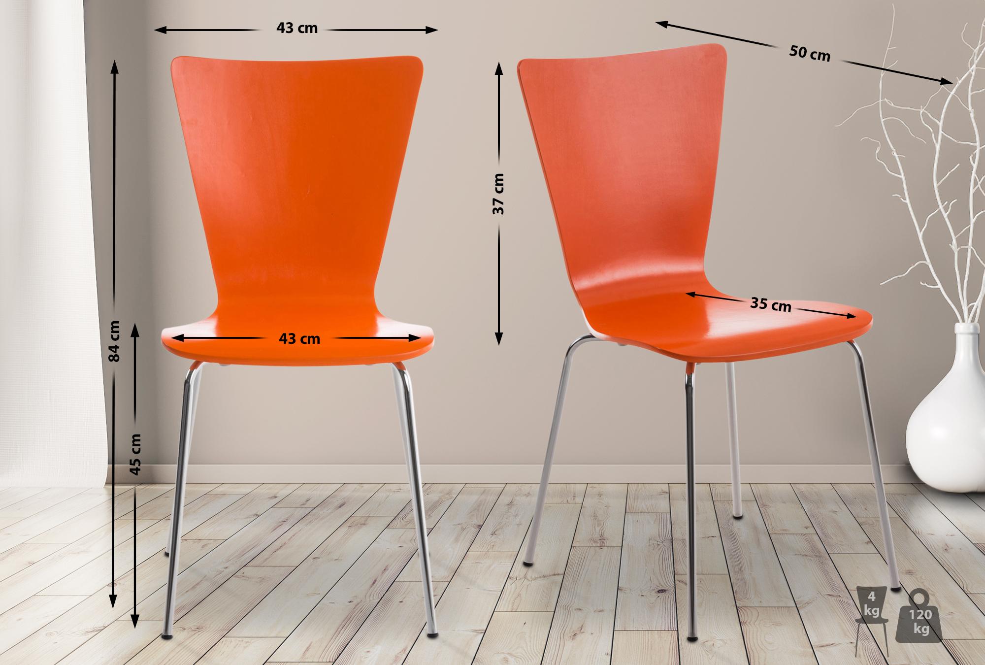 Chaise empilable Aaron Orange