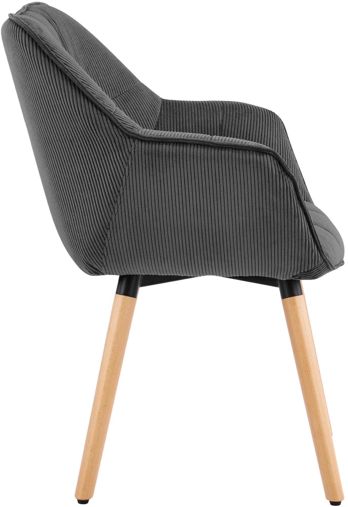 Chaise de salle à manger Milford velours côtelé