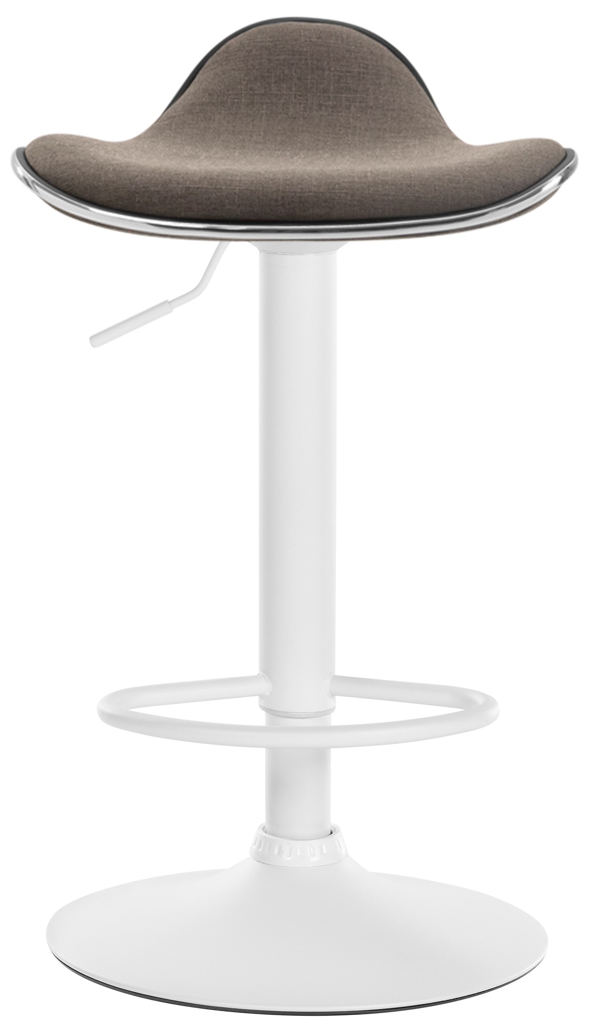 Tabouret de bar Shanghai tissu avec pied en métal