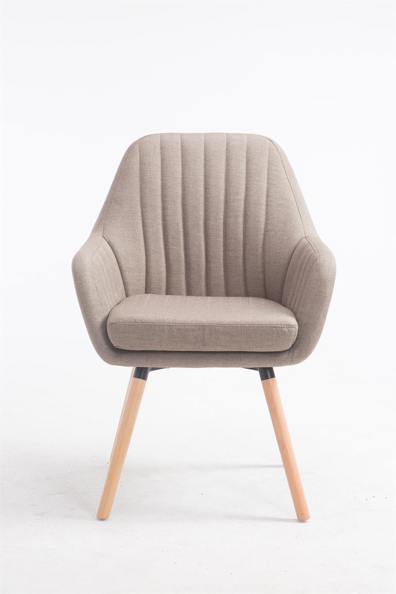 Chaise De Salle à Manger Florian En Tissu Avec Piètement En Bois