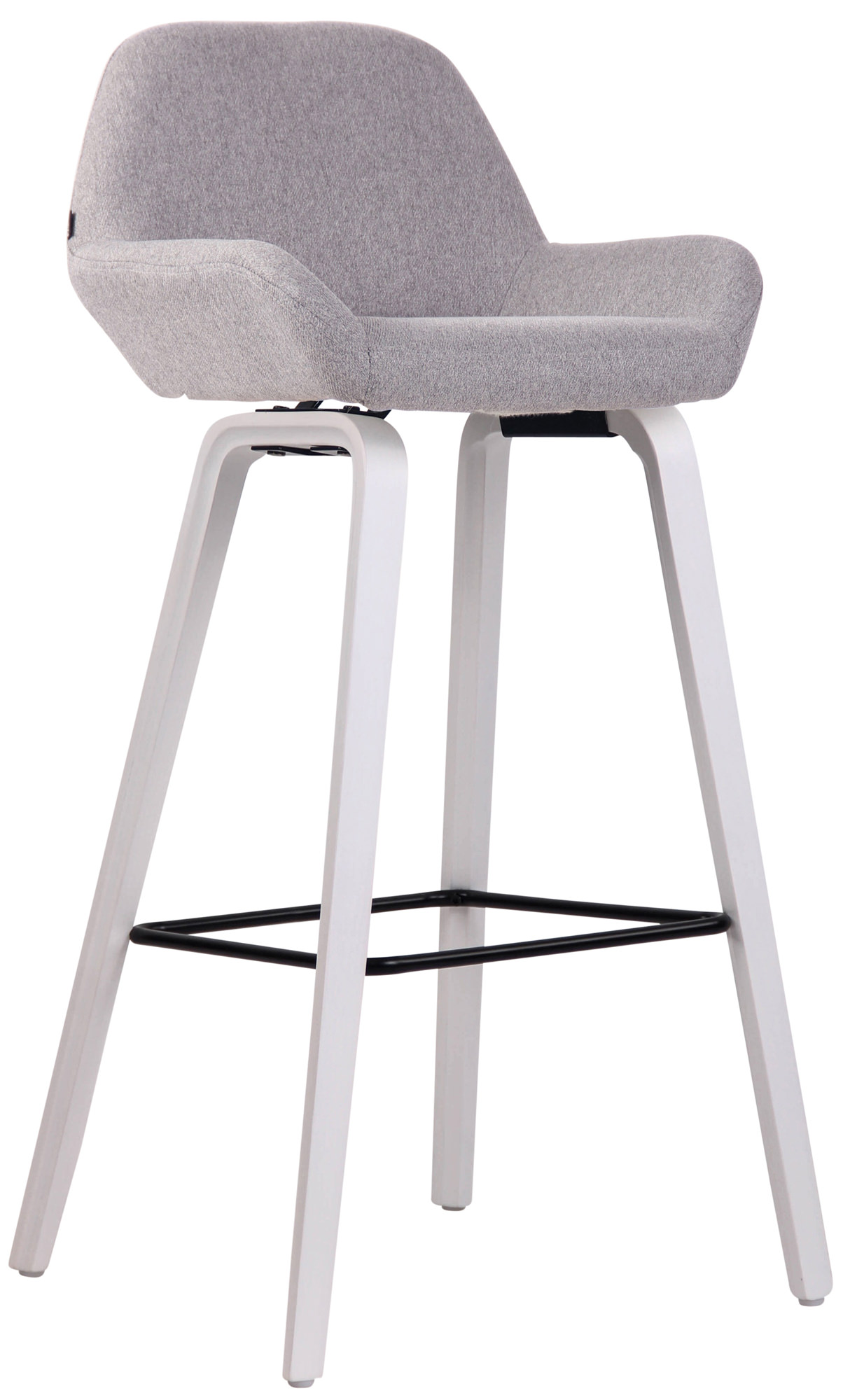 Tabouret de bar Newnan en tissu à 4 pieds