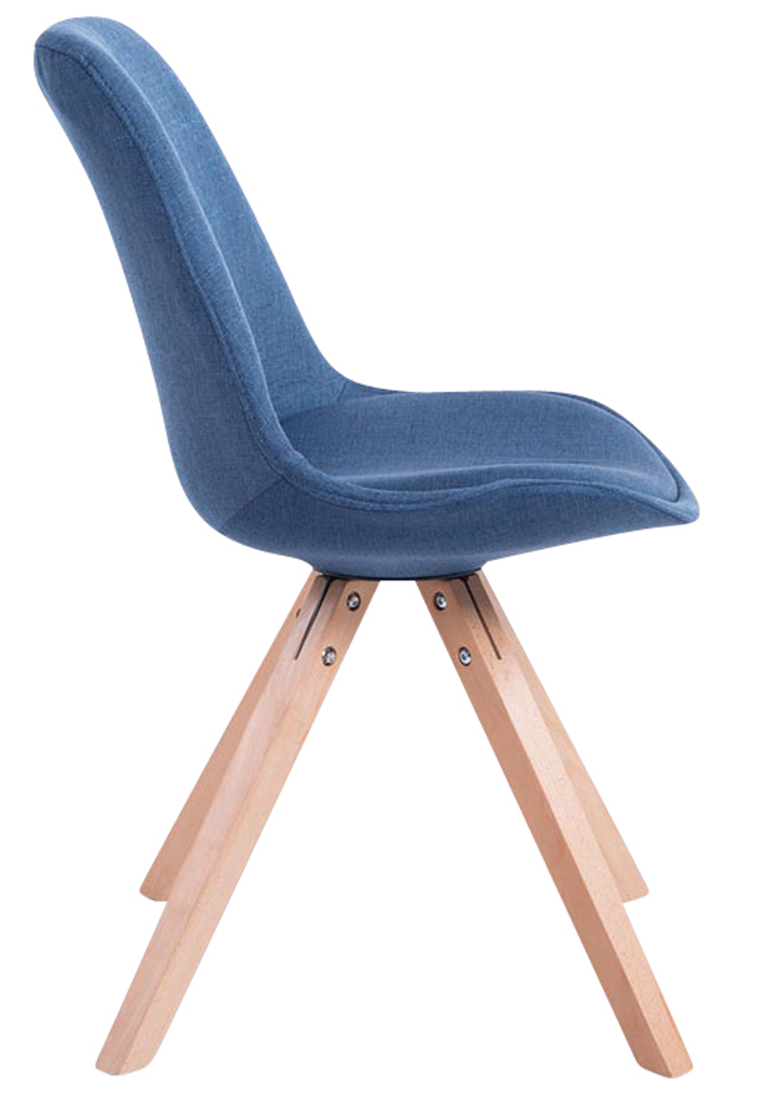 Lot de 4 Chaises de salle à manger Toulouse Tissu Pieds carrés bois