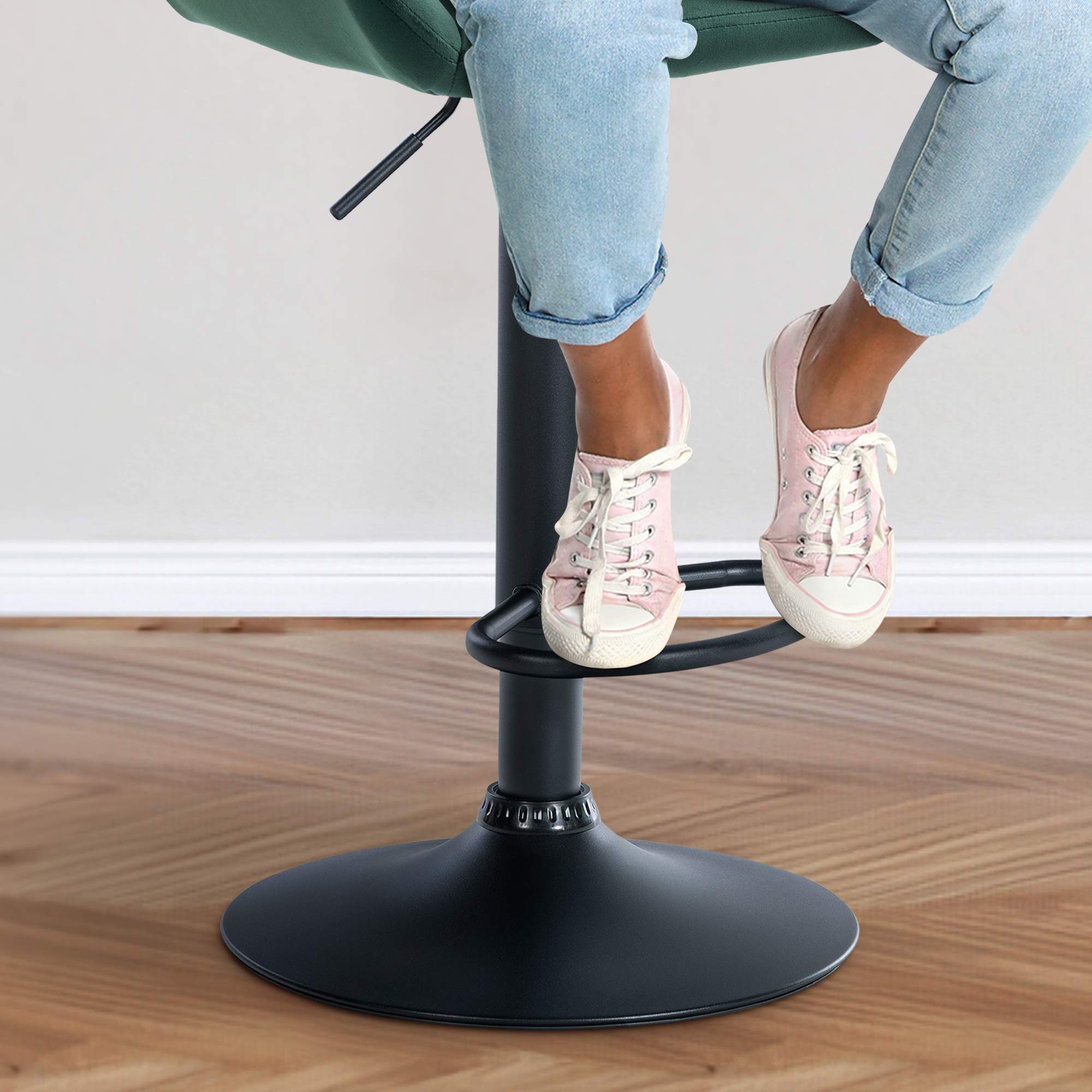Ensemble de 2 tabourets de bar Braga en velours