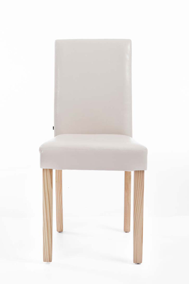 Chaise de salle à manger Ina similicuir avec pieds en Bois