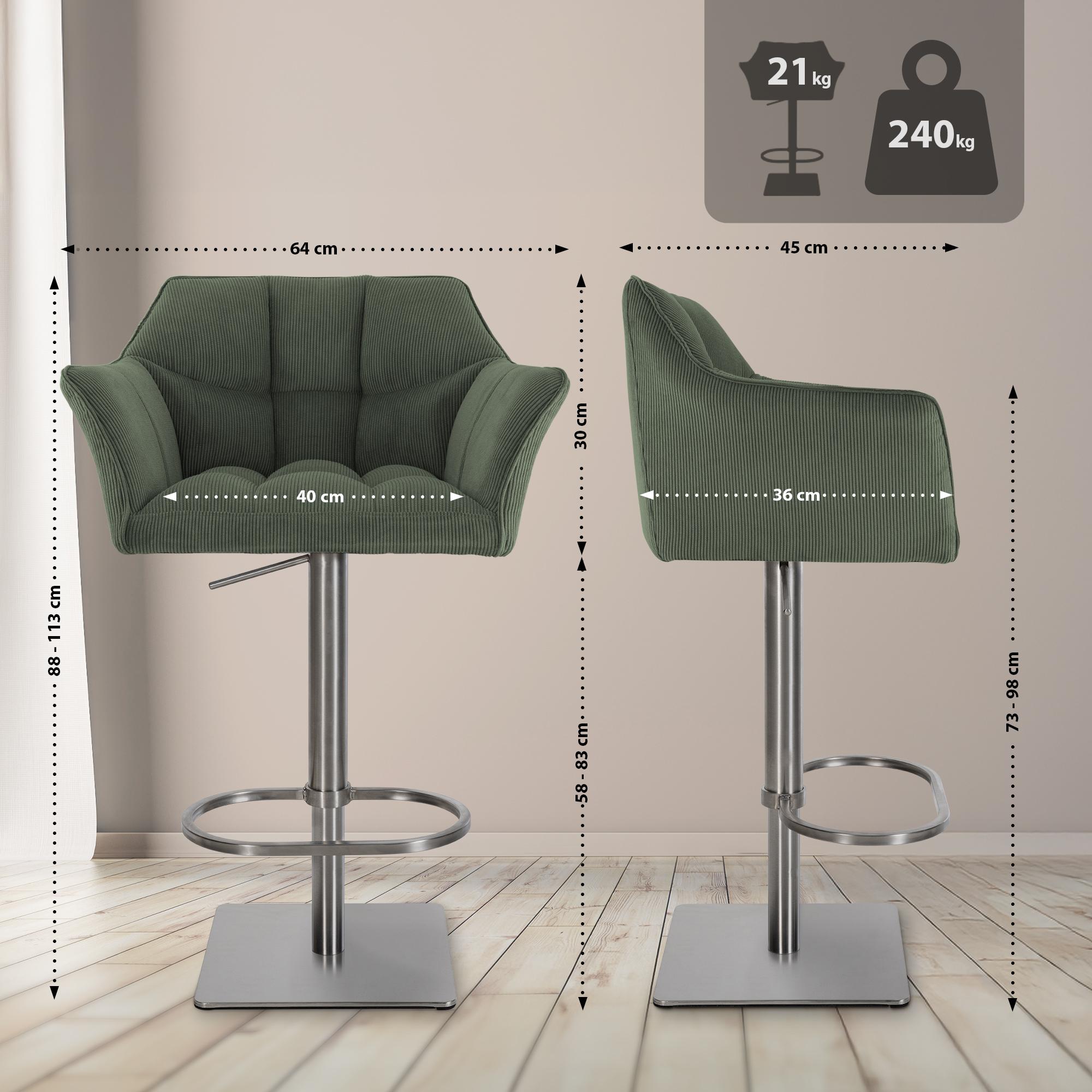 Tabouret de bar Damaso Cord