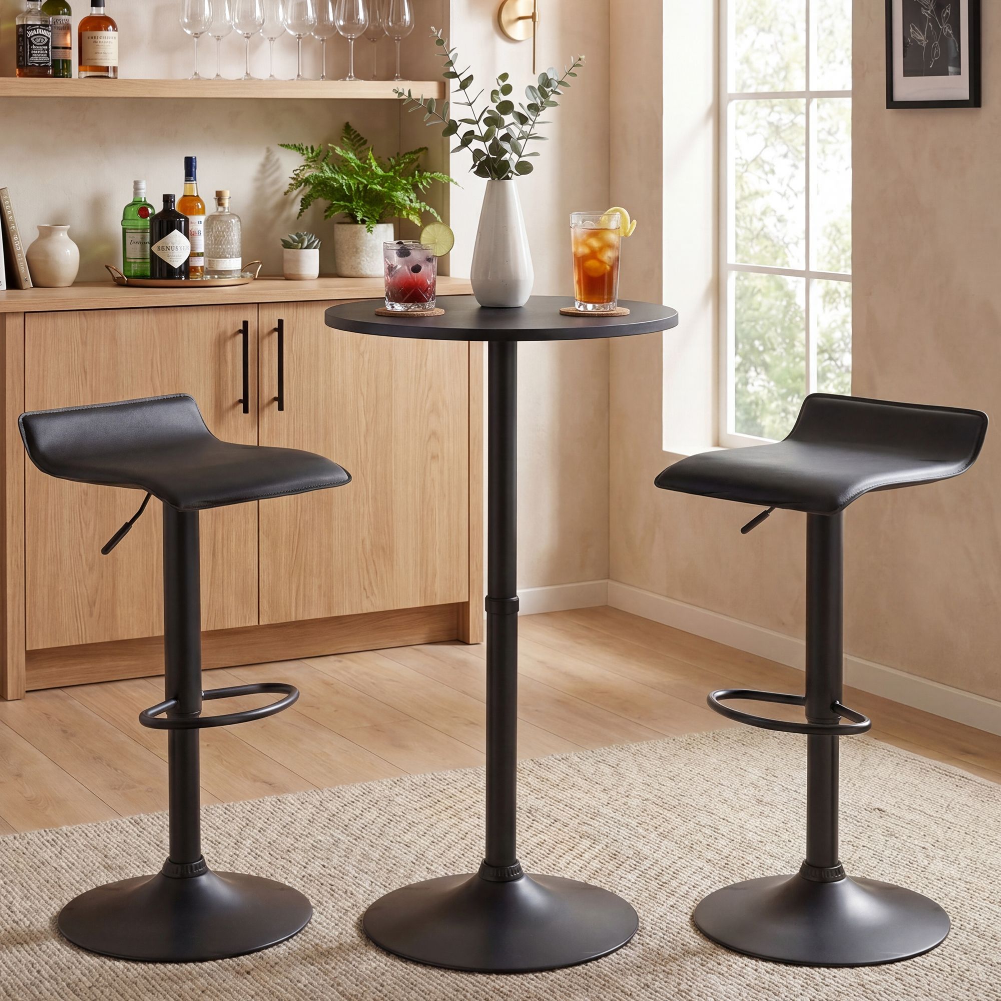 Ensemble table de bar Lumo avec 2 tabourets de bar