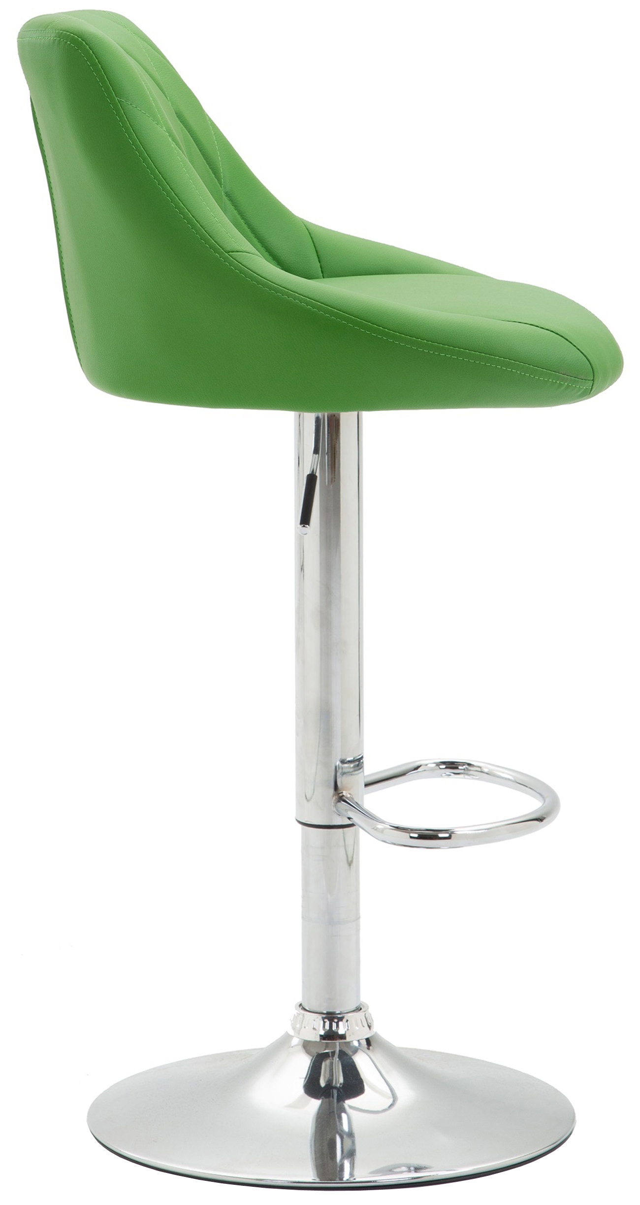 Tabouret de bar Lazio en similicuir avec pied en métal
