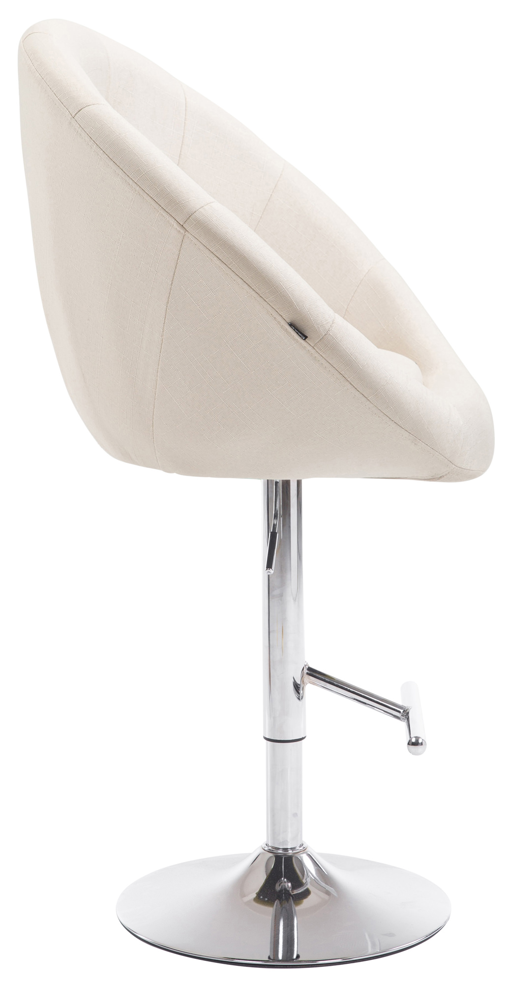 Tabouret de bar London V2 en tissu avec Pied et Repose-pieds en métal