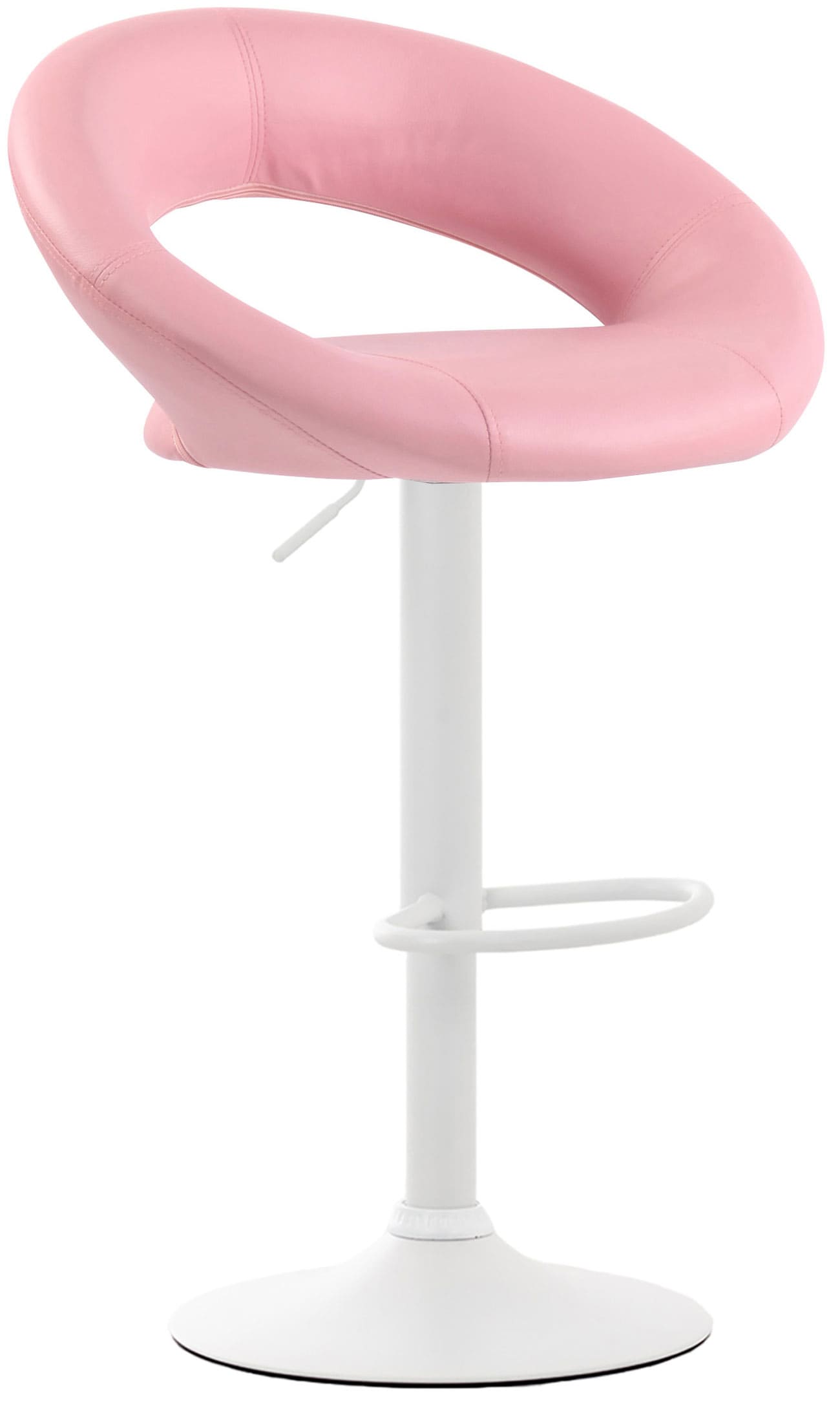 Lot de 2 Tabourets de bar Olinda en similicuir hauteur réglable et siège pivotant