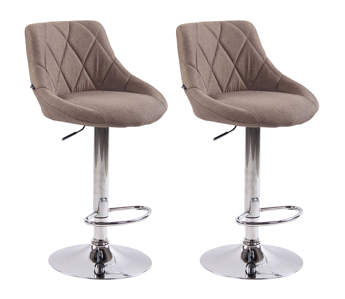Lot de 2 tabourets de bar Lazio tissu