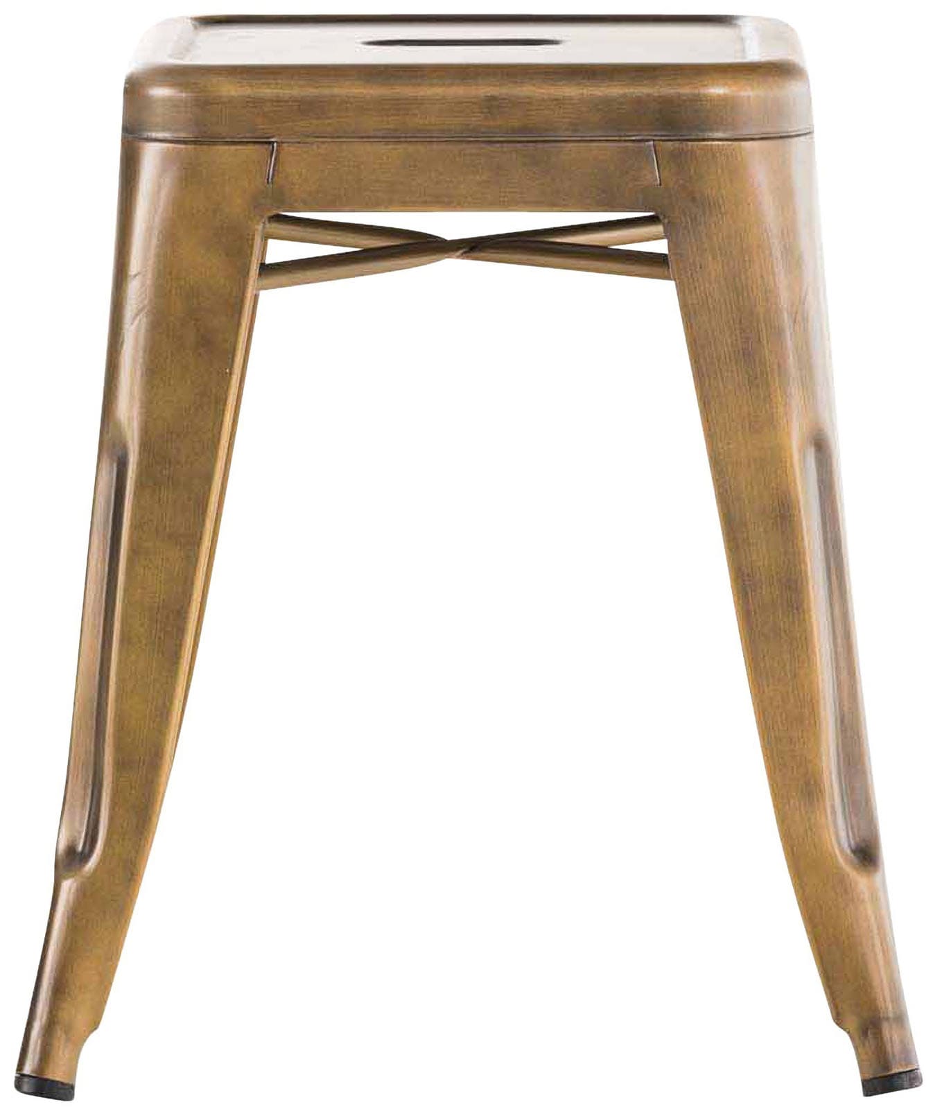 Lot de 4 tabourets bas au style industriel Armin en métal