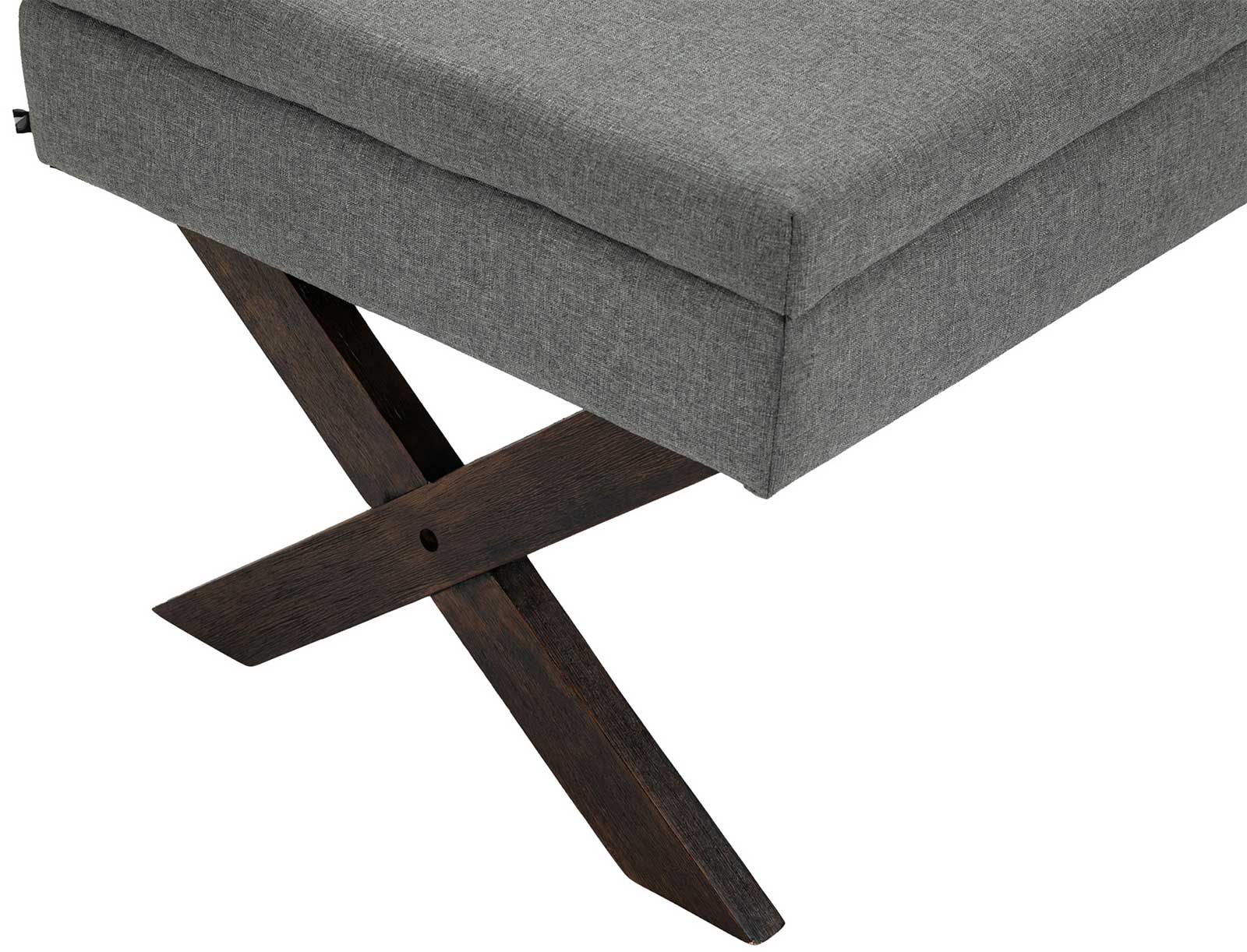 Banquette Namaro en Tissu avec espace de rangement Pieds Bois de caoutchouc
