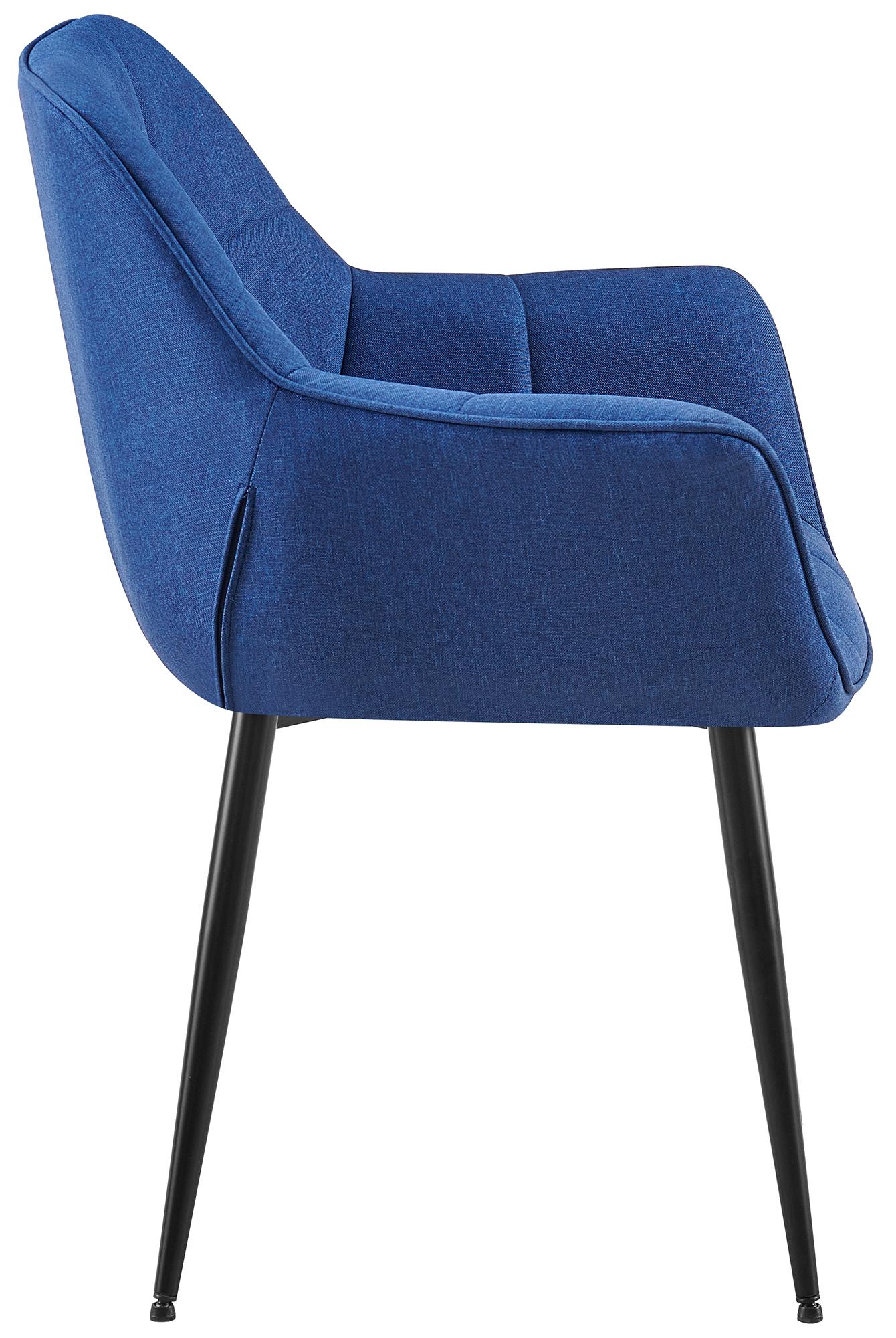 Chaise de salle à manger Roseville avec accoudoirs et pieds en métal