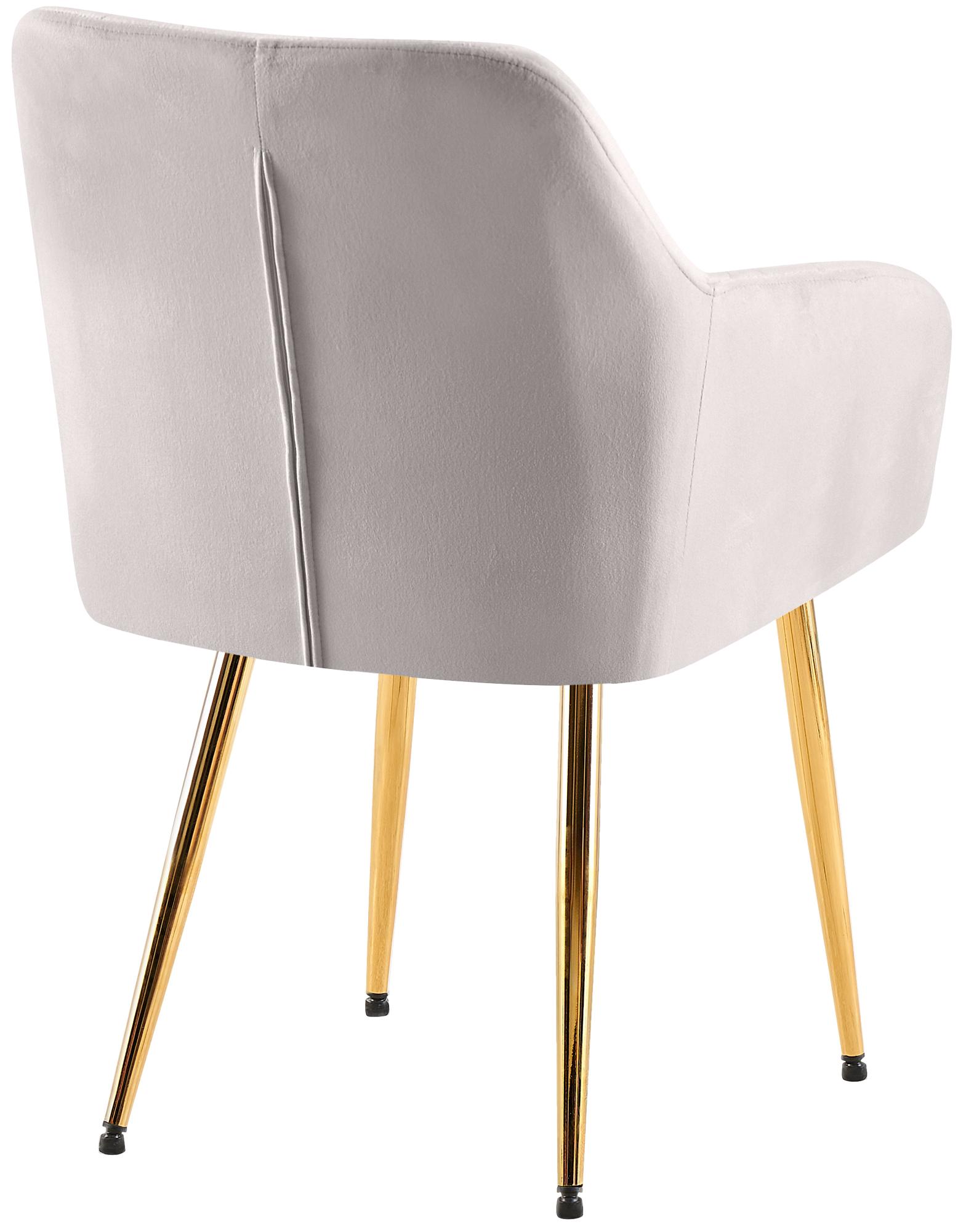 Lot de 2 chaises de salle à manger Monett velours